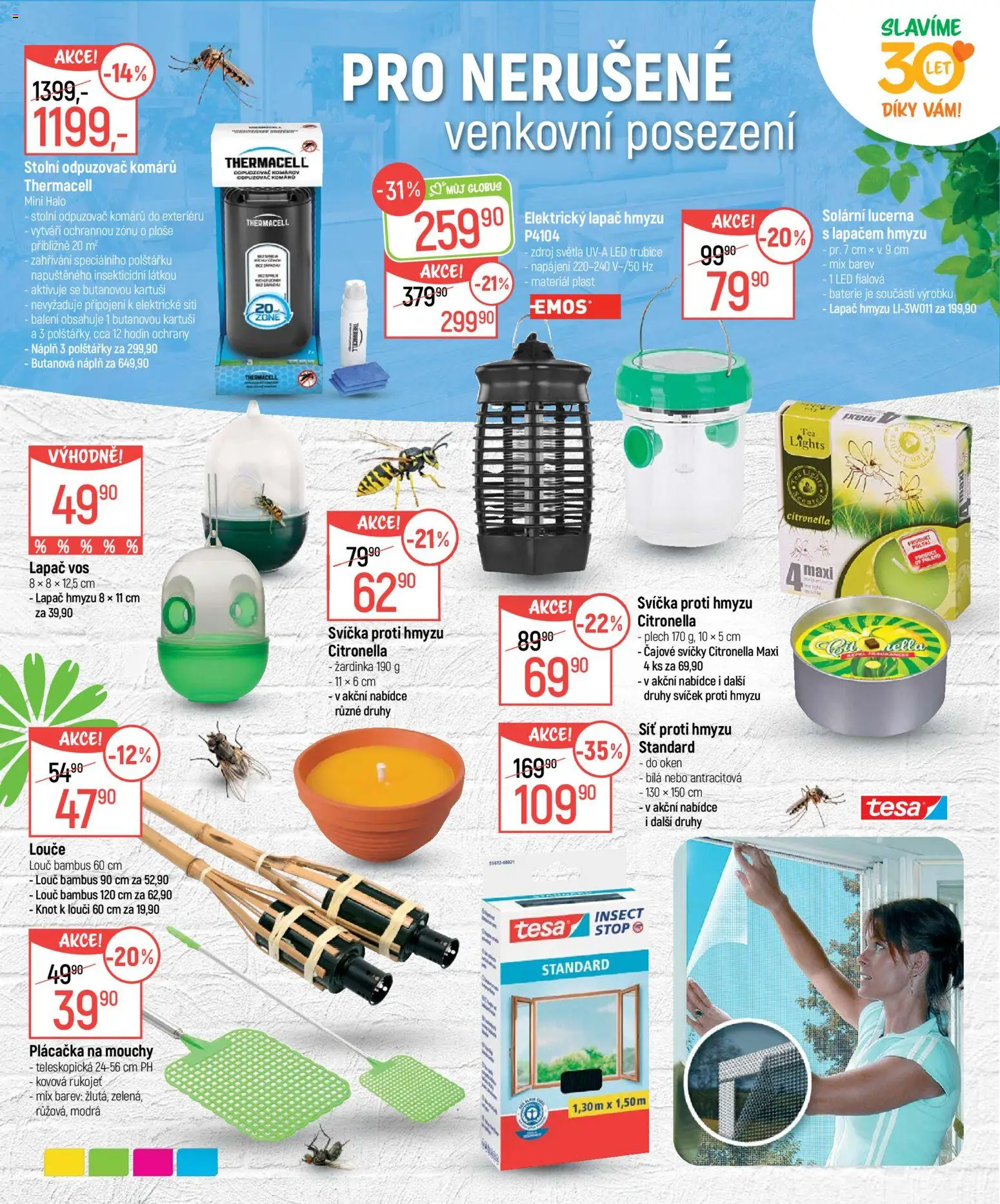 Globus leták - Léto od 06.05.2026 | Strana: 5 | Produkty: Lucerna, Síť proti hmyzu, Svíčky, Odpuzovač