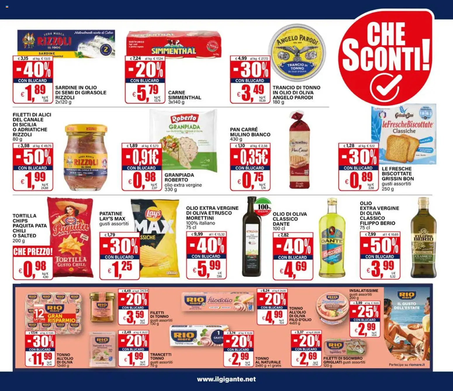Volantino Il Gigante del 30/07/2026 | Pagina: 27 | Prodotti: Patatine, Tonno, Olio extra vergine, Sgombro