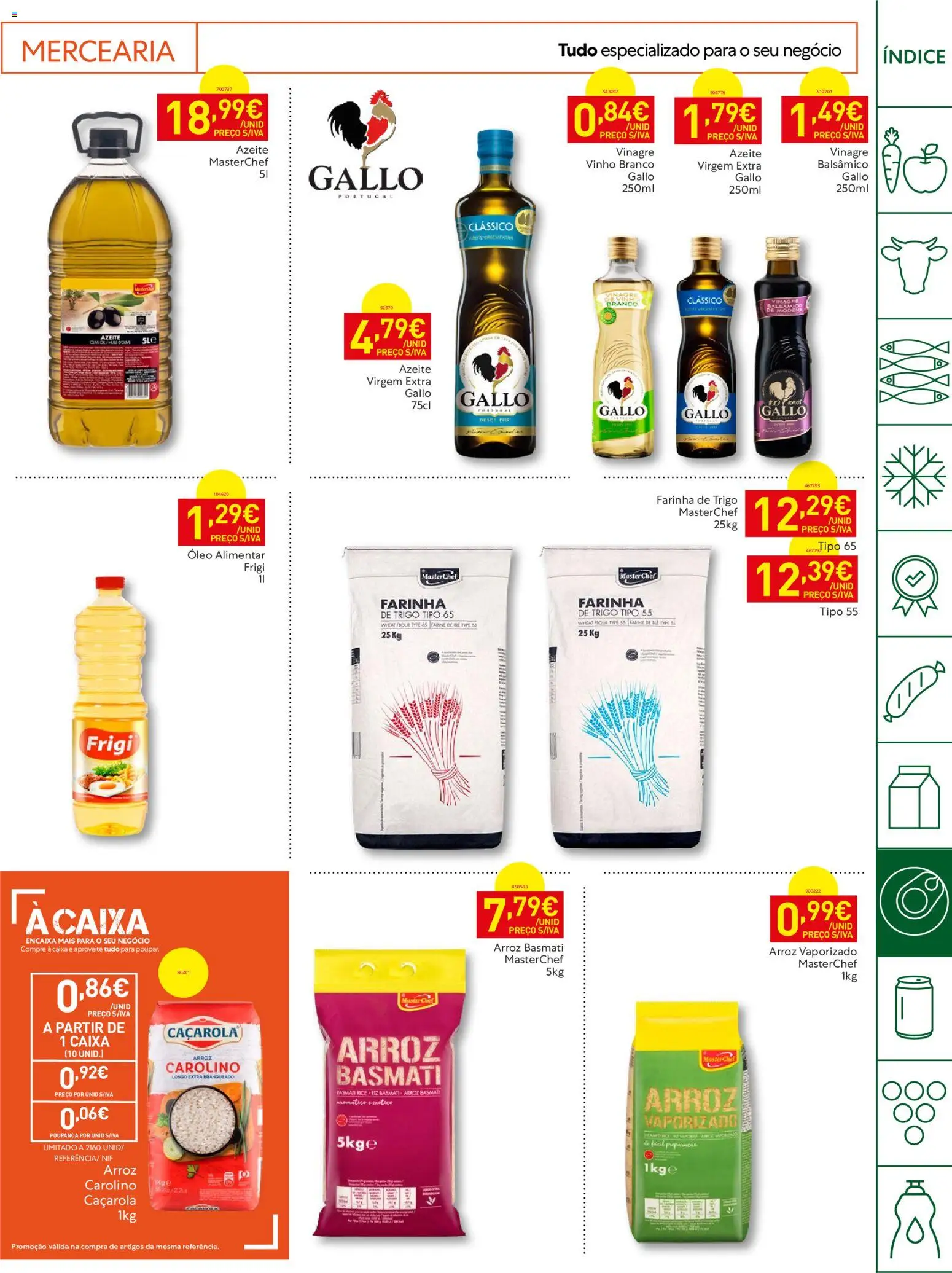 Recheio Horeca │ válido de 07/07/2026 | Página: 21 | Produtos: Vinagre, Caixa, Óleo, Vinho