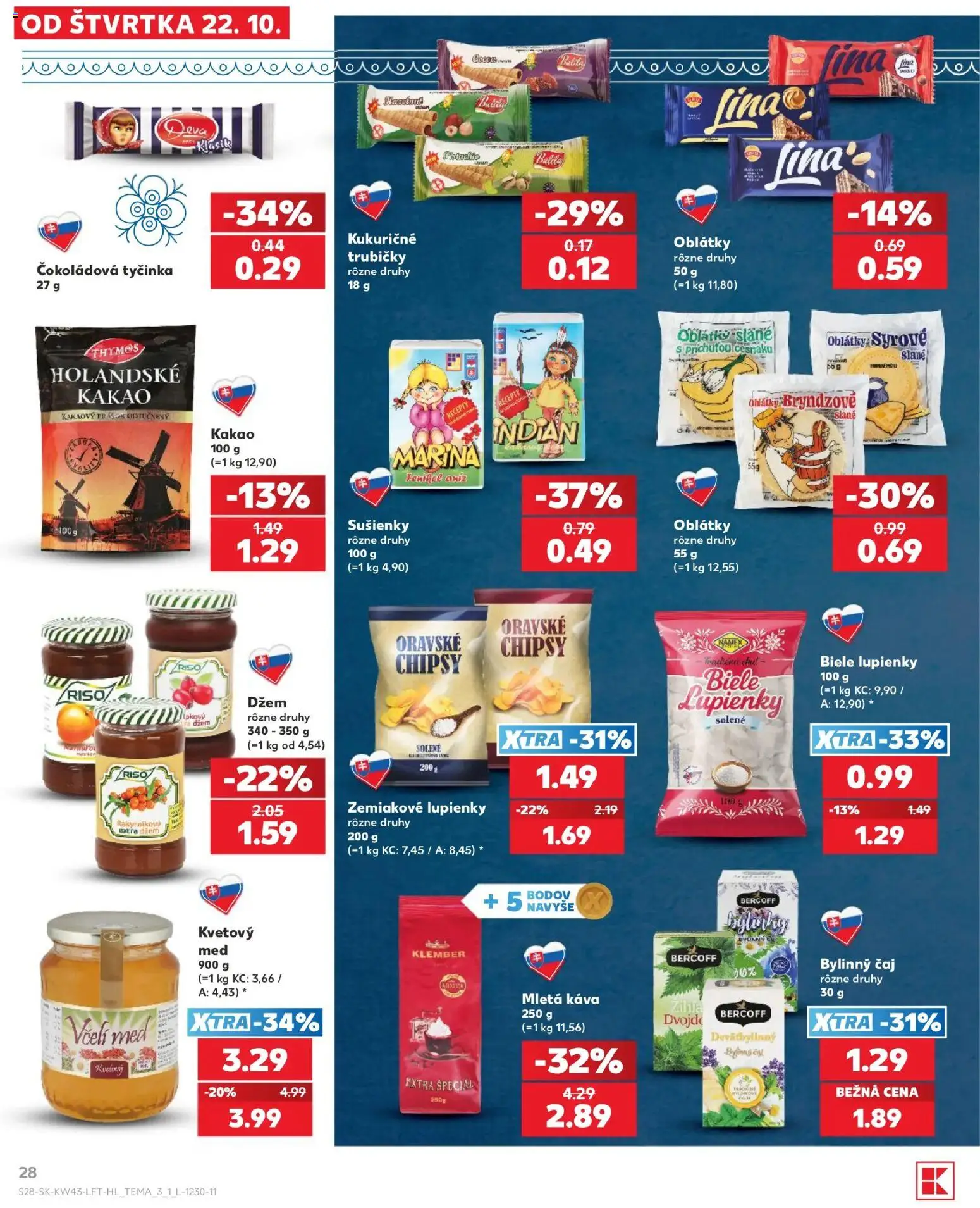 Kaufland SK akciós ujság - amely érvényes a következő dátumtól: 2026.10.22. | Oldal: 28 | Termékek: Kakaó