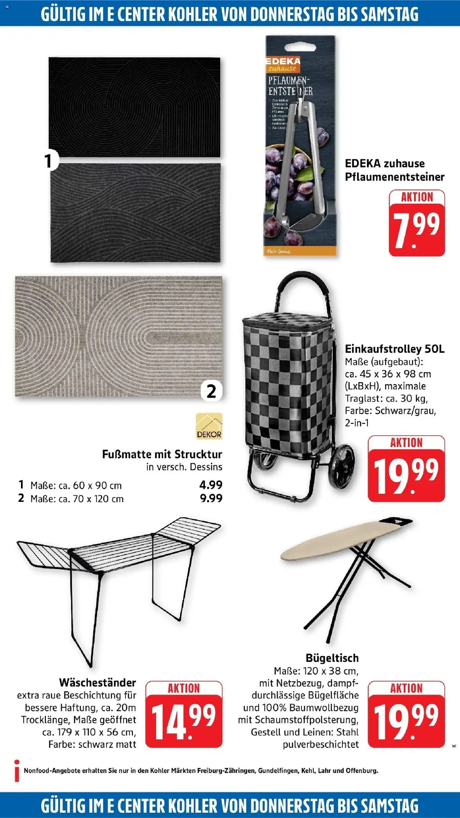 Edeka Prospekt Lahr (ab 31.08.2026) » Angebote Online | Seite: 59 | Produkte: Pflaumen, Fußmatte, Waschestander