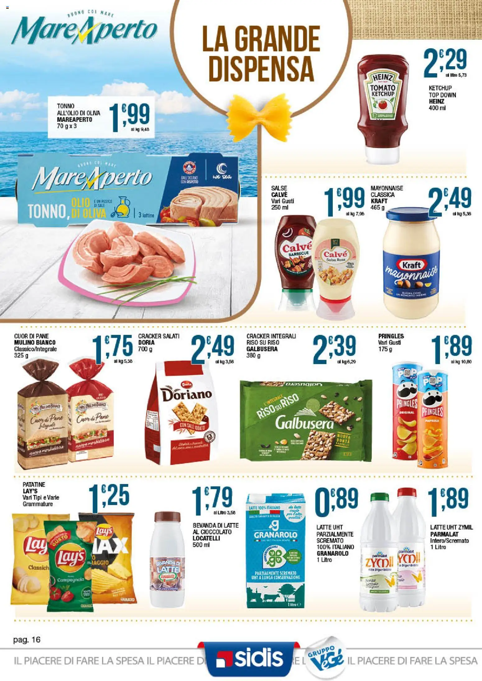 Volantino Sidis del 01.06.2026 | Pagina: 16 | Prodotti: Riso, Ketchup, Olio, Top