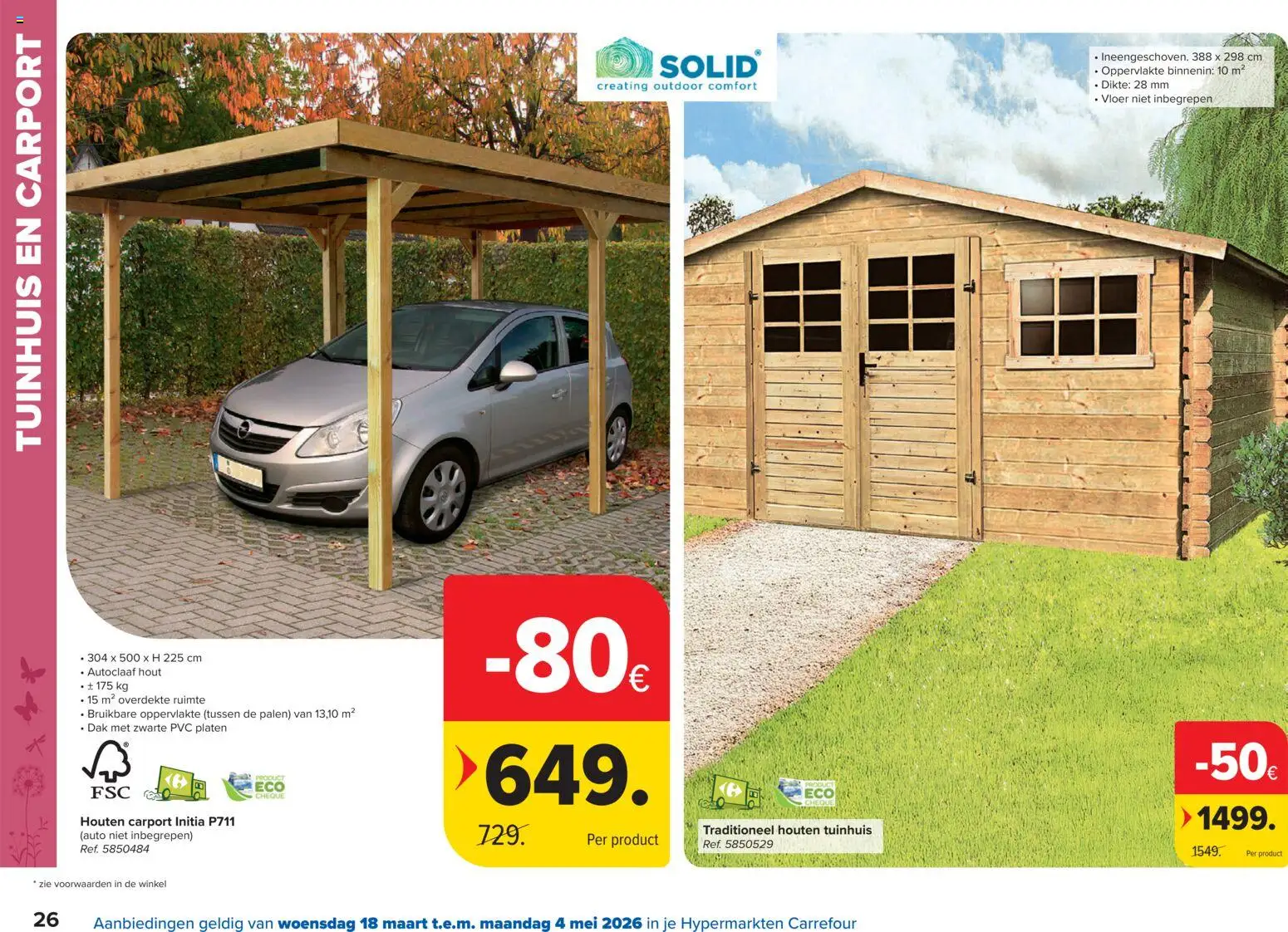 {H1} | Pagina: 26 | Producten: Platen, Carport