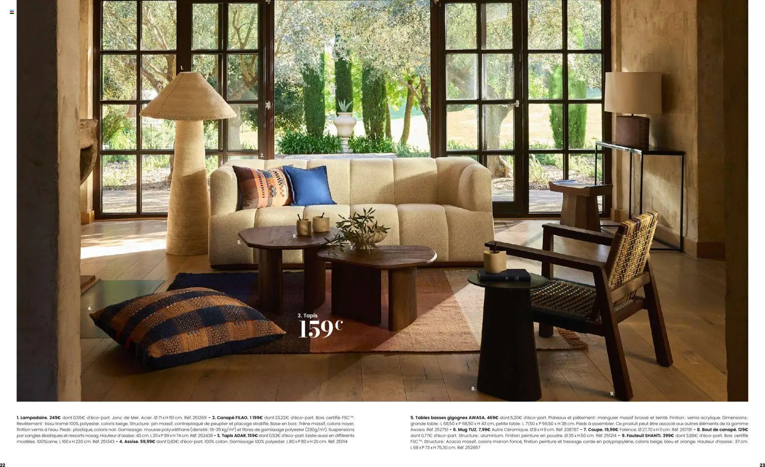 {H1} | Page: 12 | Produits: Canapé, Fauteuil, Table, Élastiques