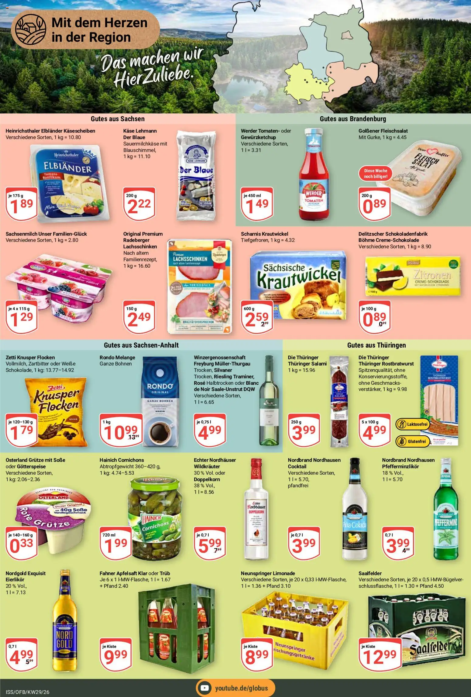 Globus Prospekt – gültig ab 13.07.2026 | Seite: 14 | Produkte: Käse, Limonade, Apfelsaft, Zitronen
