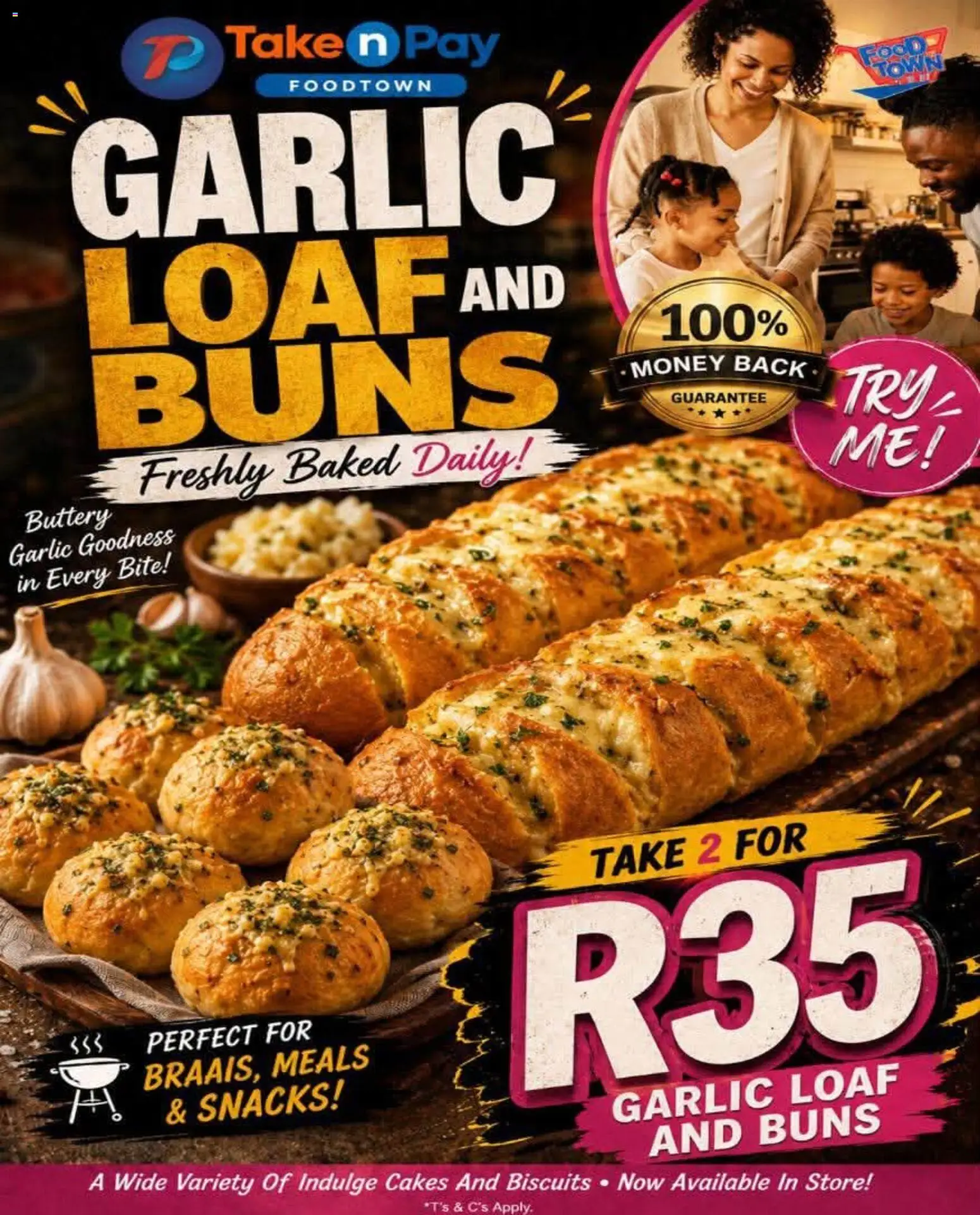 New Take n Pay catalogue – valid from 04/09/2026 | Page: 6 | Products: Buns, Snacks, Garlic