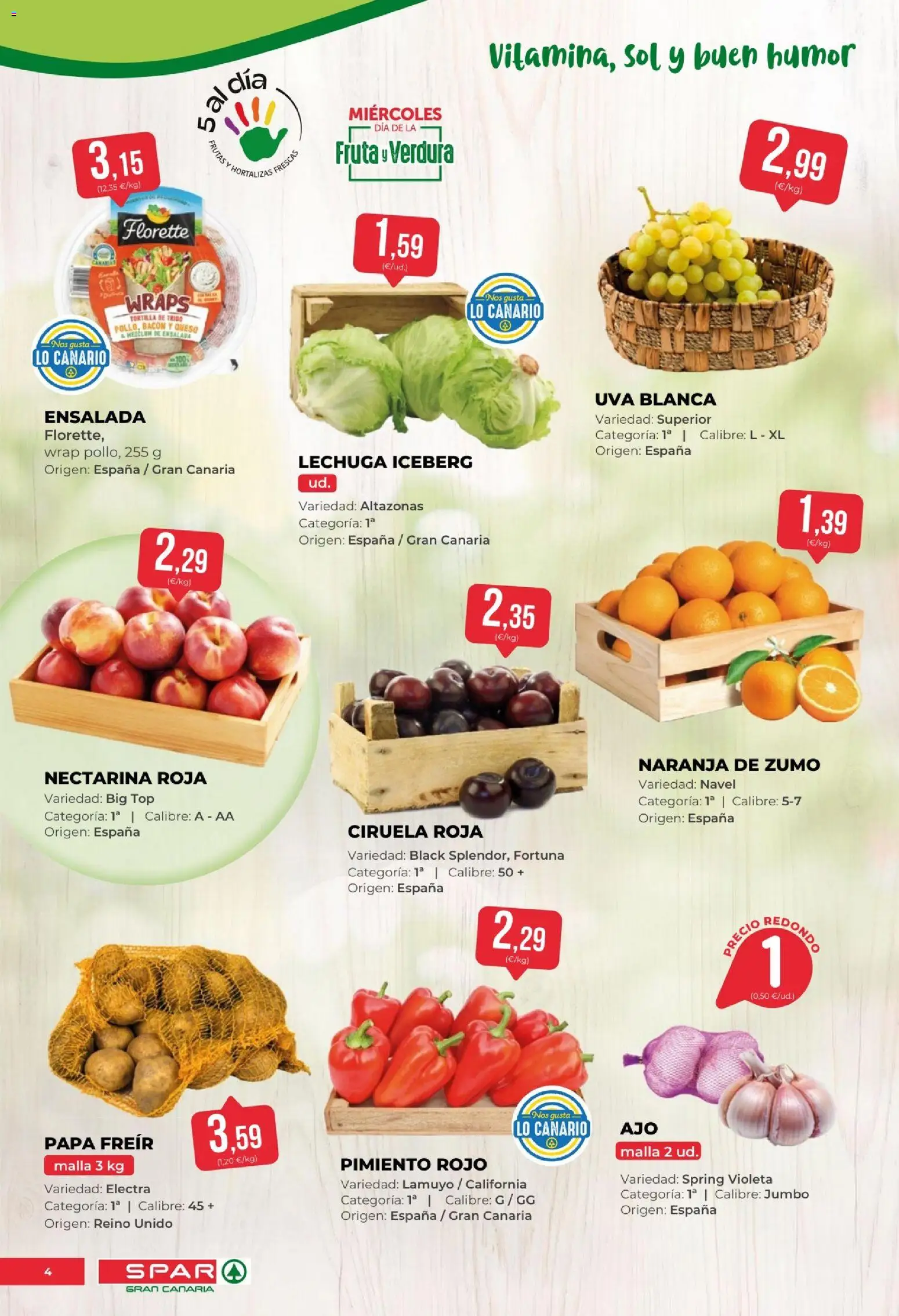 Spar folleto │ válido desde el 24/07/2026 | Página: 4 | Productos: Queso, Κάδος απορρυμάτων, Ροζ πιπέρι, Ensalada