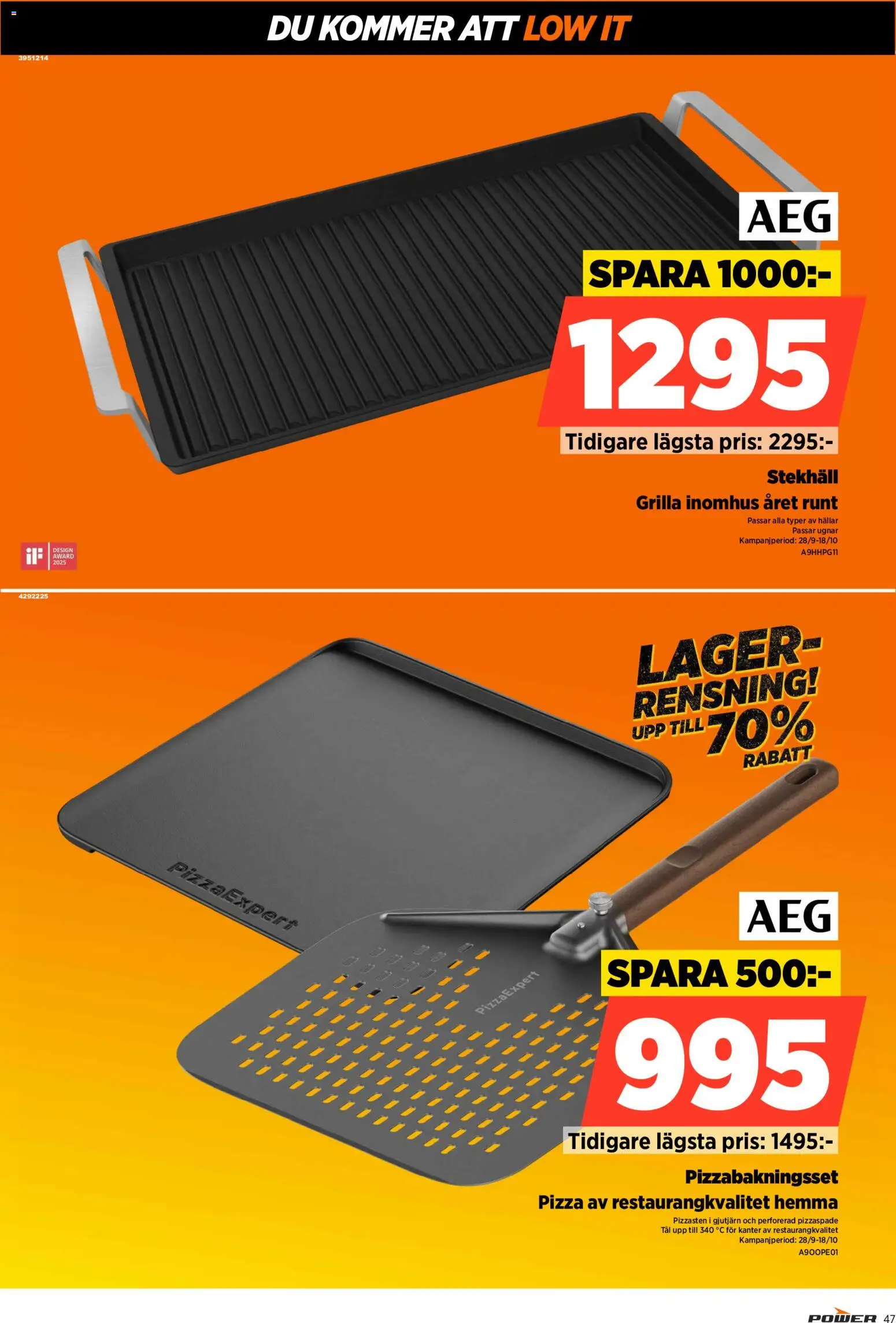 Power reklamblad aktuell från 28/09/2026 | Sida: 47 | Produkter: Pizza