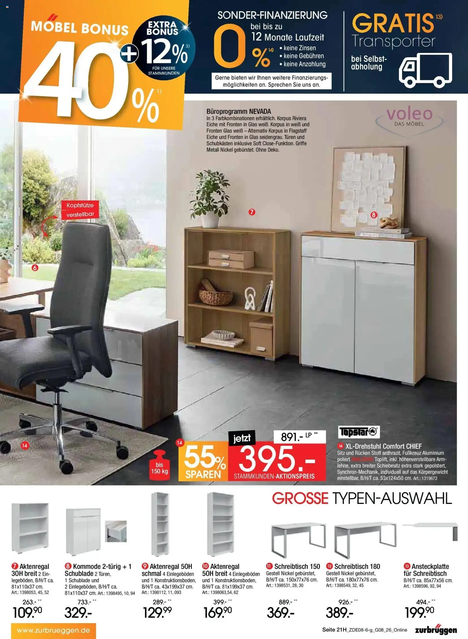 Zurbrüggen - Zurbrüggen: Bonus Sonder-Tage – gültig ab 31.07.2026 | Seite: 45 | Produkte: Kommode, Aktenregal
