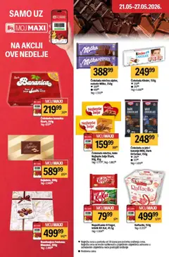 Maxi katalog - pregled Maxi kataloga - važi od 21.05.2026 | Strana: 22 | Proizvode: Bombonjera, Lešnik, Čokolada, Napolitanke