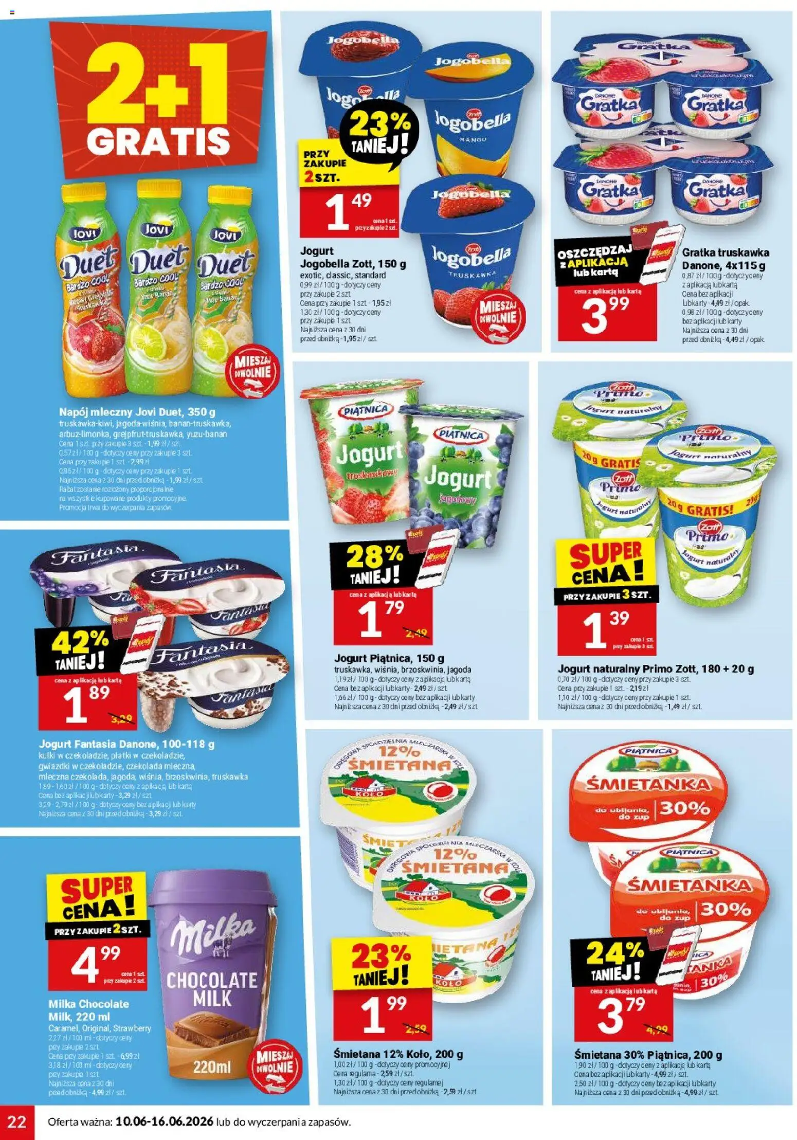 Twój Market gazetka od 10.06.2026 | Strona: 22 | Produkty: Karta, Milka, Jogurt, Czekolada