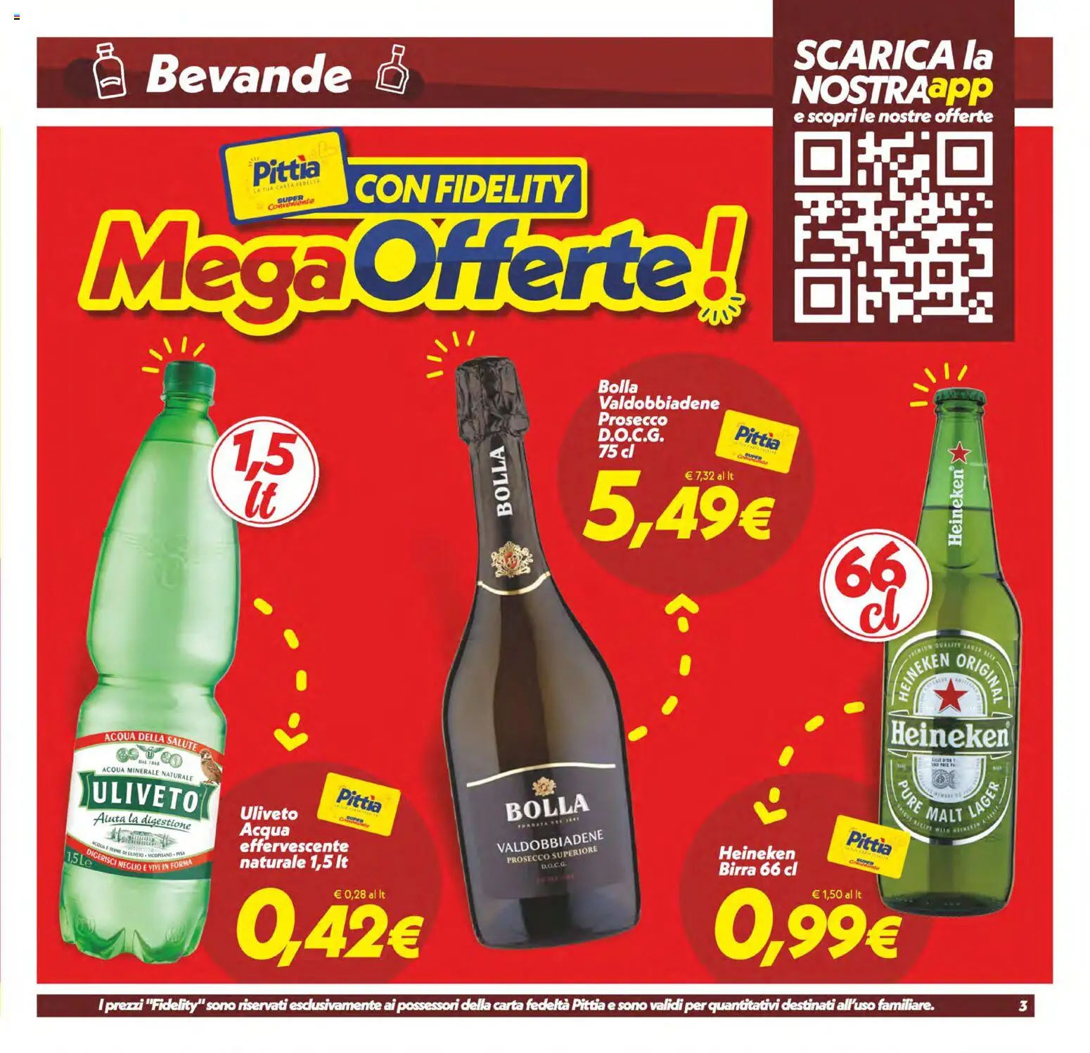 Volantino SuperConveniente del 01/09/2026 | Pagina: 3 | Prodotti: Prosecco, Acqua, Acqua minerale, Heineken