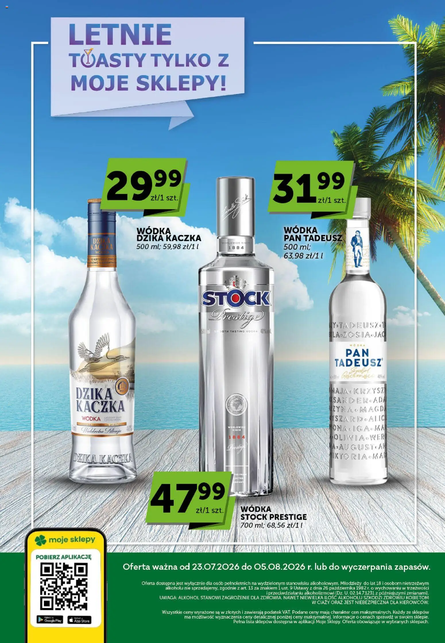 Groszek gazetka - Katalog alkoholowy od 23.07.2026 | Strona: 1 | Produkty: Wódka Dzika Kaczka, Wódka Stock, Alkohol, Wódka