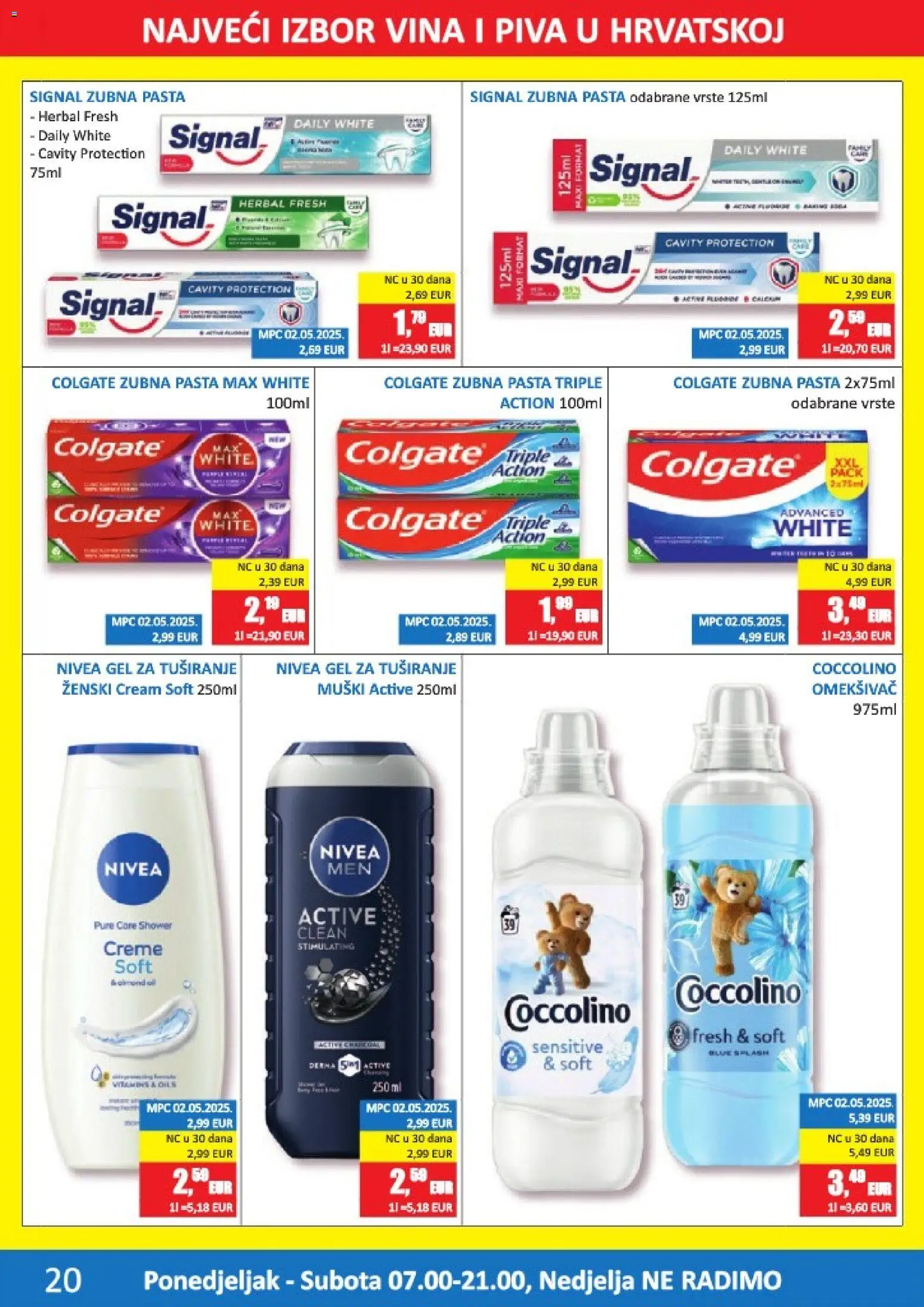 Vrutak katalog | vrijedi od 08.06.2026 | Stranica: 20 | Proizvodi: Gel za tuširanje, Omekšivač, Pasta, Nivea