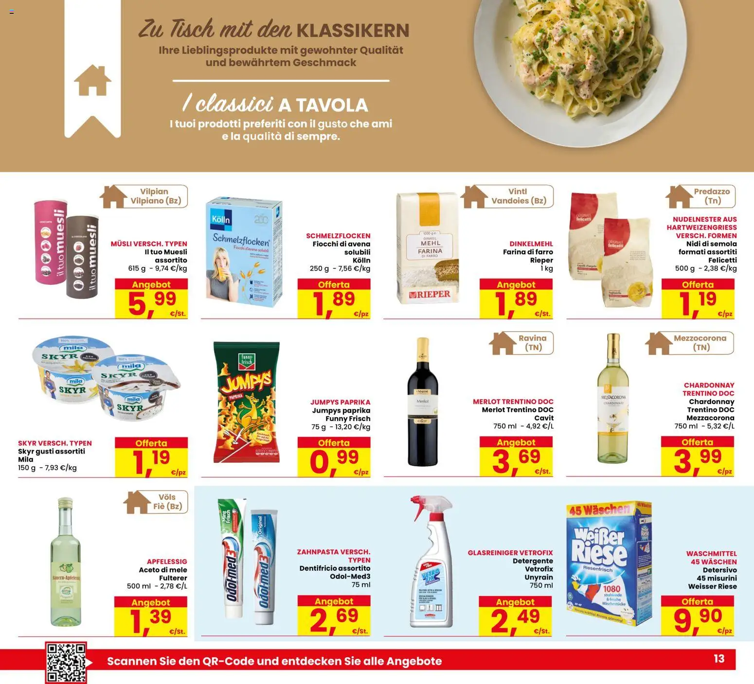 Volantino Eurospar del 01/10/2026 | Pagina: 13 | Prodotti: Muesli, Fiocchi, Farina, Semola