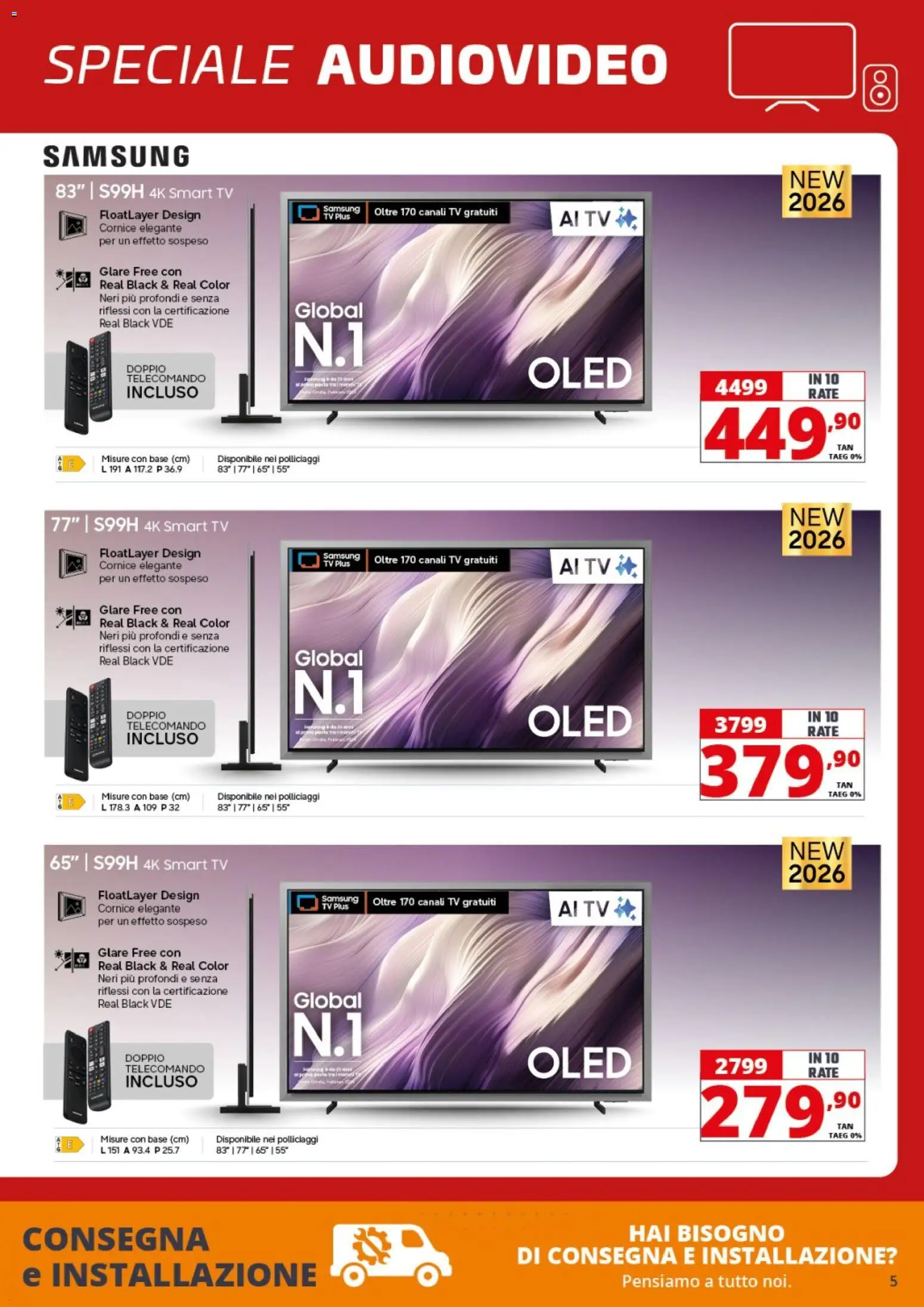Volantino Comet del 09/10/2026 | Pagina: 5 | Prodotti: Telecomando, smart TV, TV, Samsung