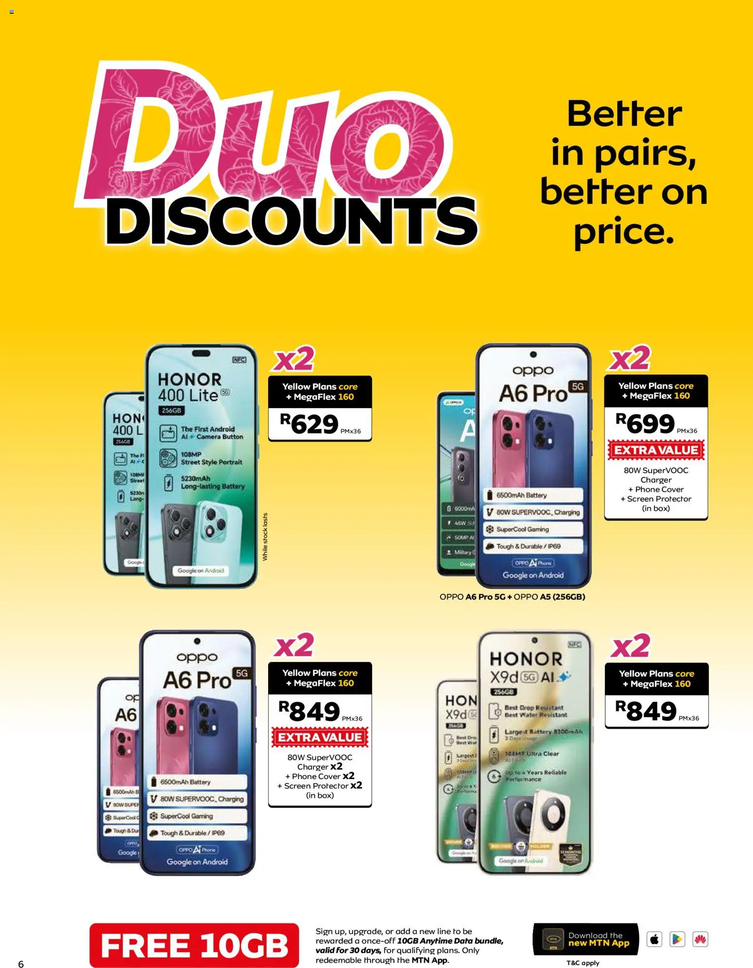 New MTN catalogue – valid from 07.05.2026 | Page: 6 | Products: Phone, Battery, Charger, Stock