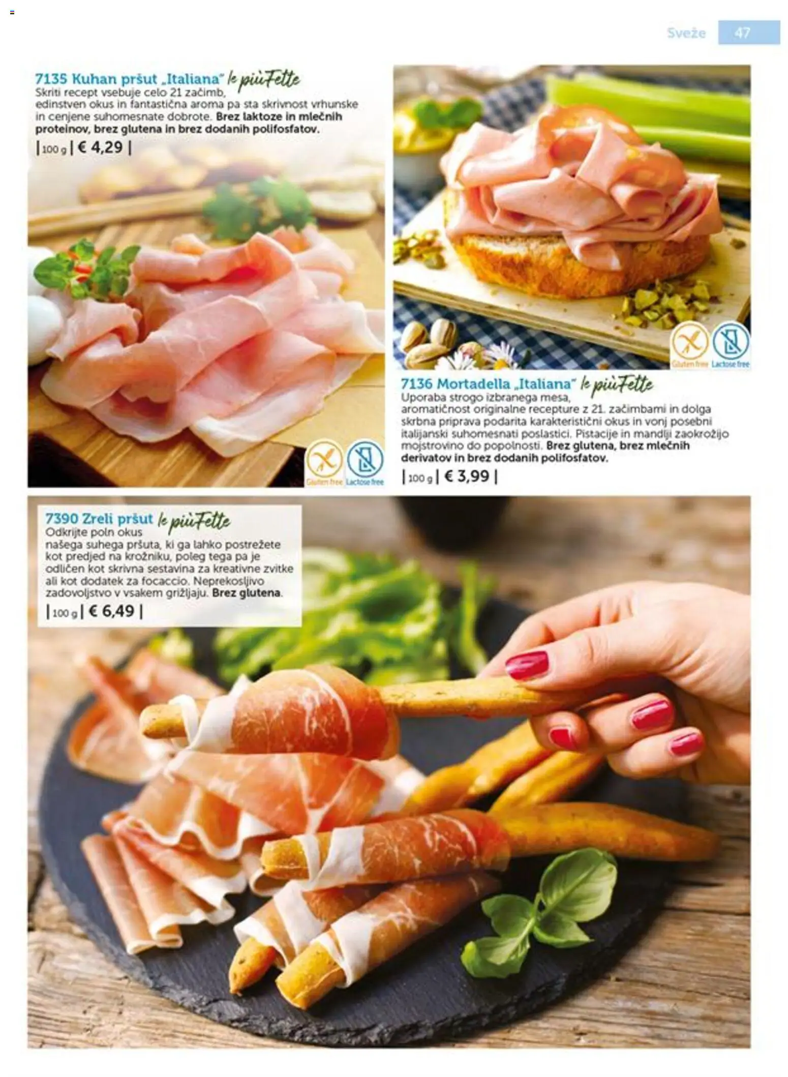 Novi Bofrost katalog ponudbe – veljaven od 01.07.2026 | Stran: 47 | Izdelki: Pršut, Pistacije