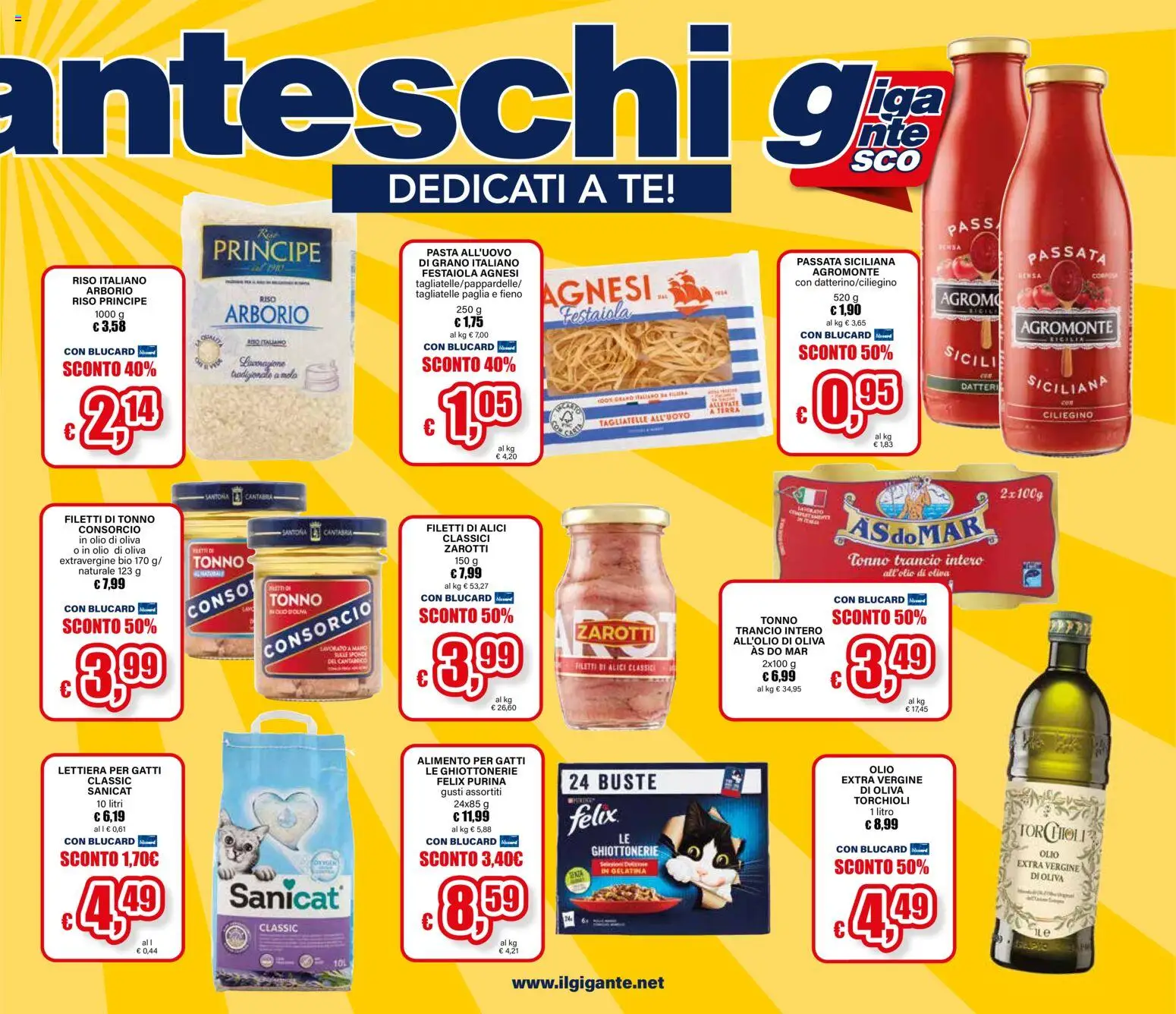 Volantino Il Gigante del 21/09/2026 | Pagina: 3 | Prodotti: Lettiera per gatti, Riso, Pasta, Olio di Oliva