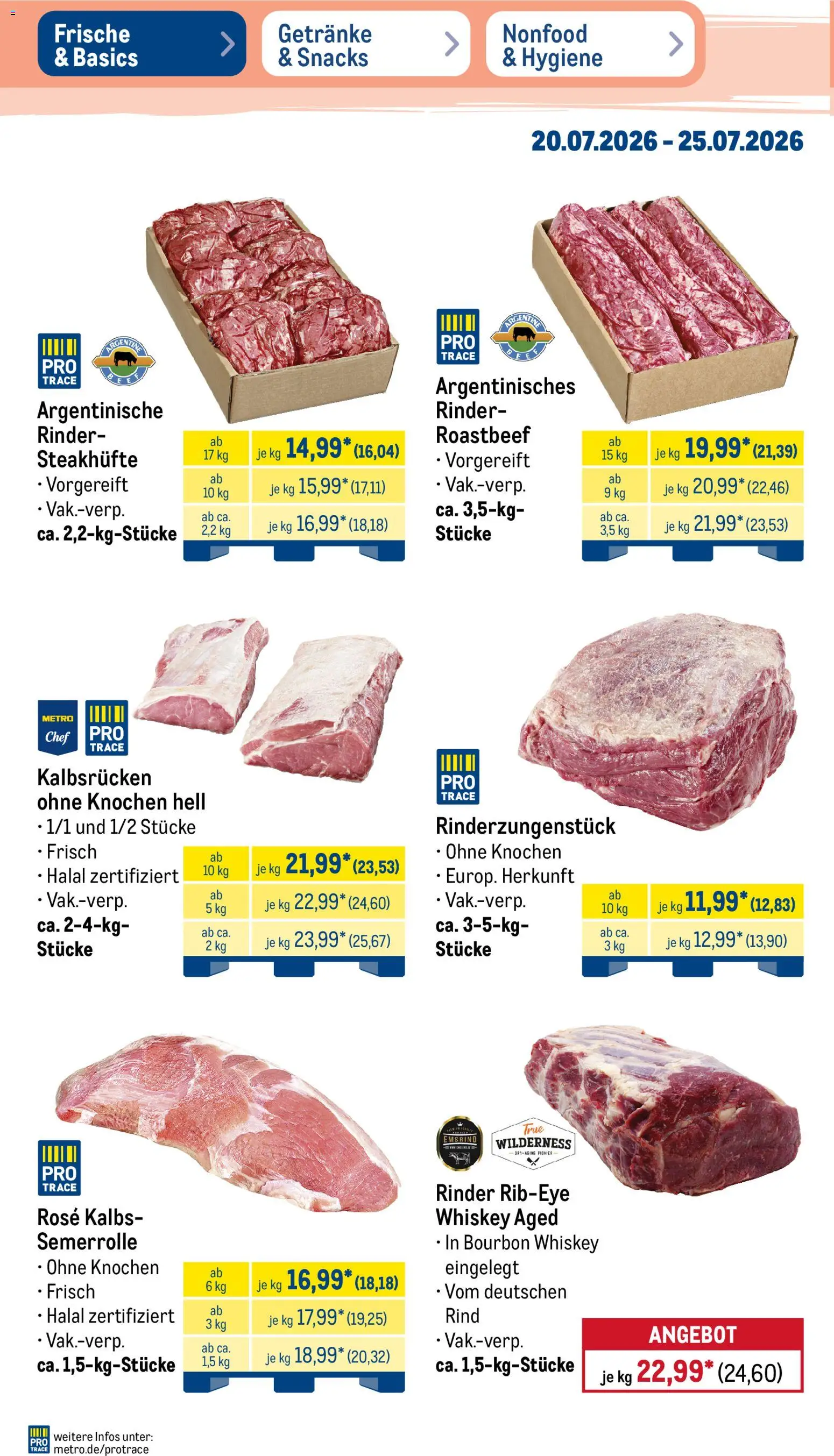 Metro NonFood-Angebote – gültig ab 20.07.2026 | Seite: 31 | Produkte: Roastbeef, Bourbon, Whiskey