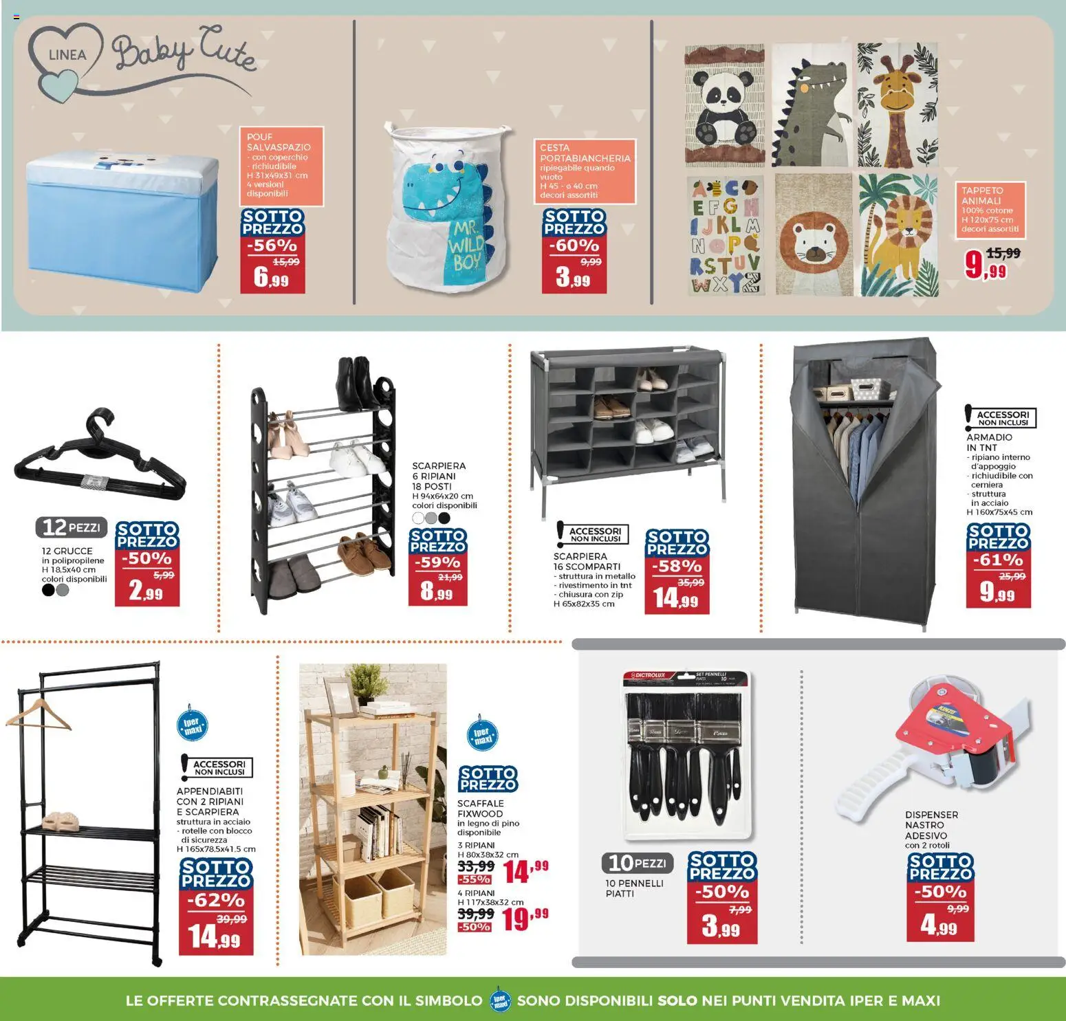 Volantino Happy Casa del 03.06.2026 | Pagina: 35 | Prodotti: Ripiano, Scaffale, Armadio, Tappeto