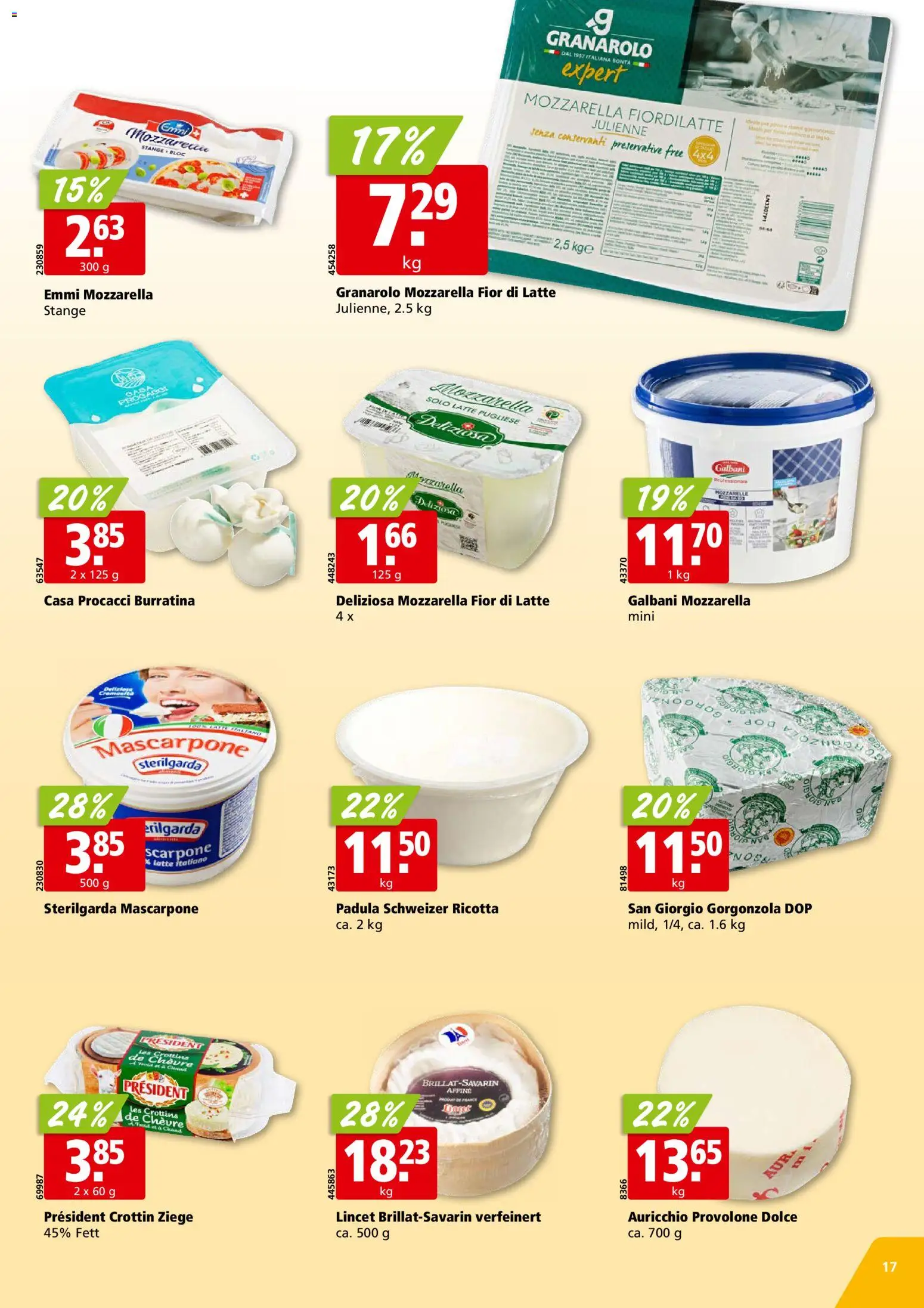 Aligro aktionen Chavannes, Matran, Genf, Sitten – gültig ab 03.08.2026 | Seite: 17 | Produkte: Mascarpone