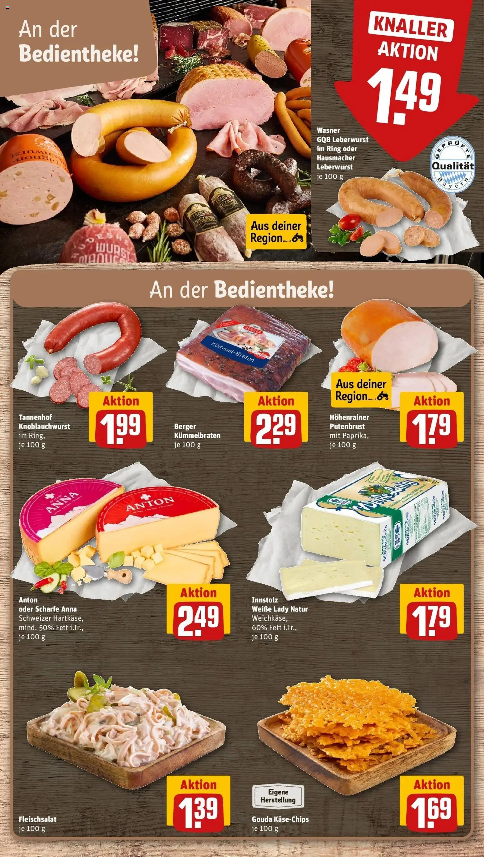 REWE Prospekt ab 12.10.2026 zum Blättern » Angebote | Seite: 9 | Produkte: Putenbrust, Gouda, Wurst