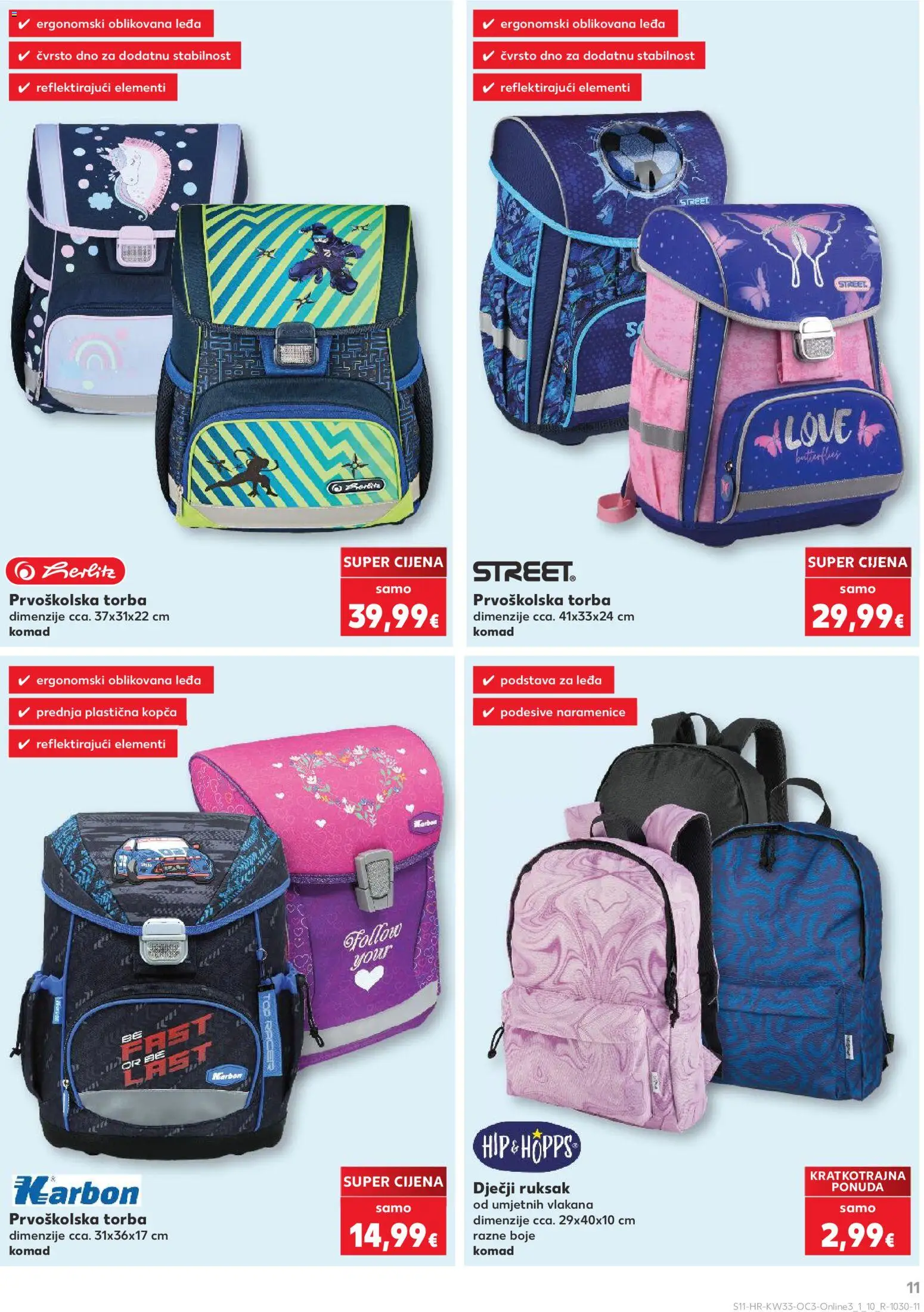 Kaufland katalog | vrijedi od 10.08.2026 | Stranica: 11 | Proizvodi: Dječji ruksak, Ruksak, Torba