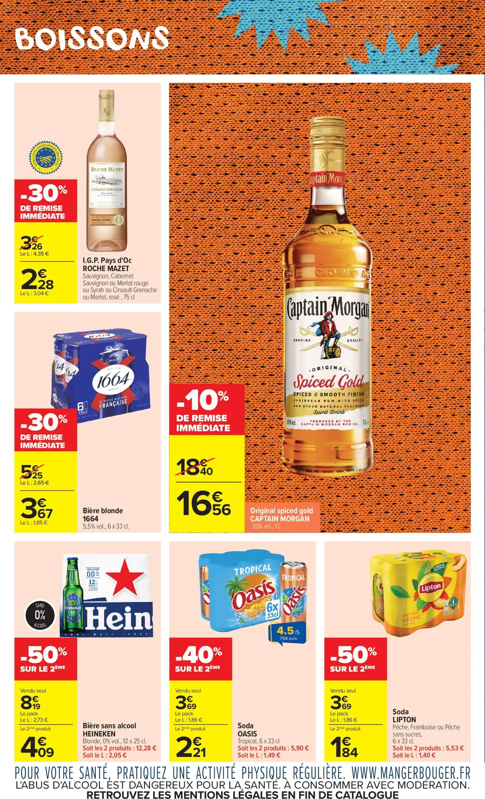 {H1} | Page: 10 | Produits: Alcool, Pêche, Bière blonde, Bière
