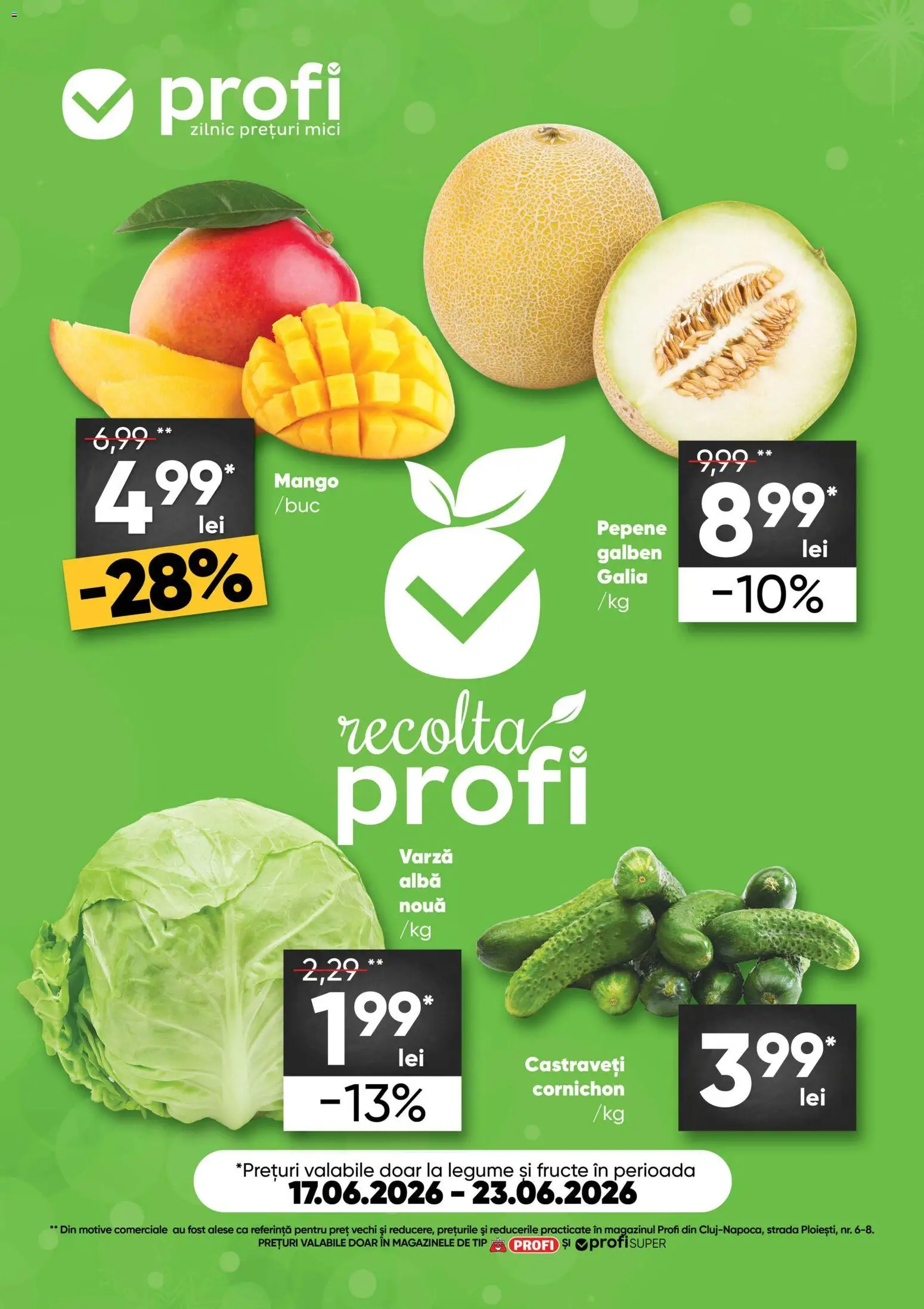 Noul catalog Profi – valabil de la 17.06.2026 | Pagină: 1 | Produse: Varză, Castraveți, Legume, Fructe