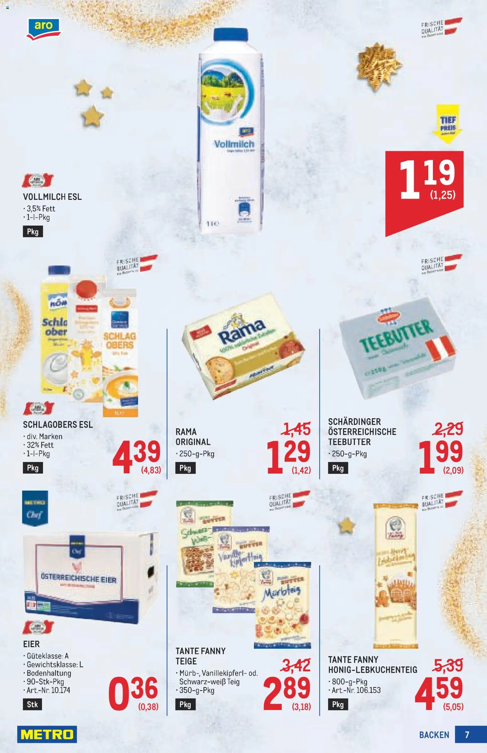 Metro angebote Backen Spezial gültig ab 15.10.2026 | Seite: 7 | Produkte: Vollmilch, Eier