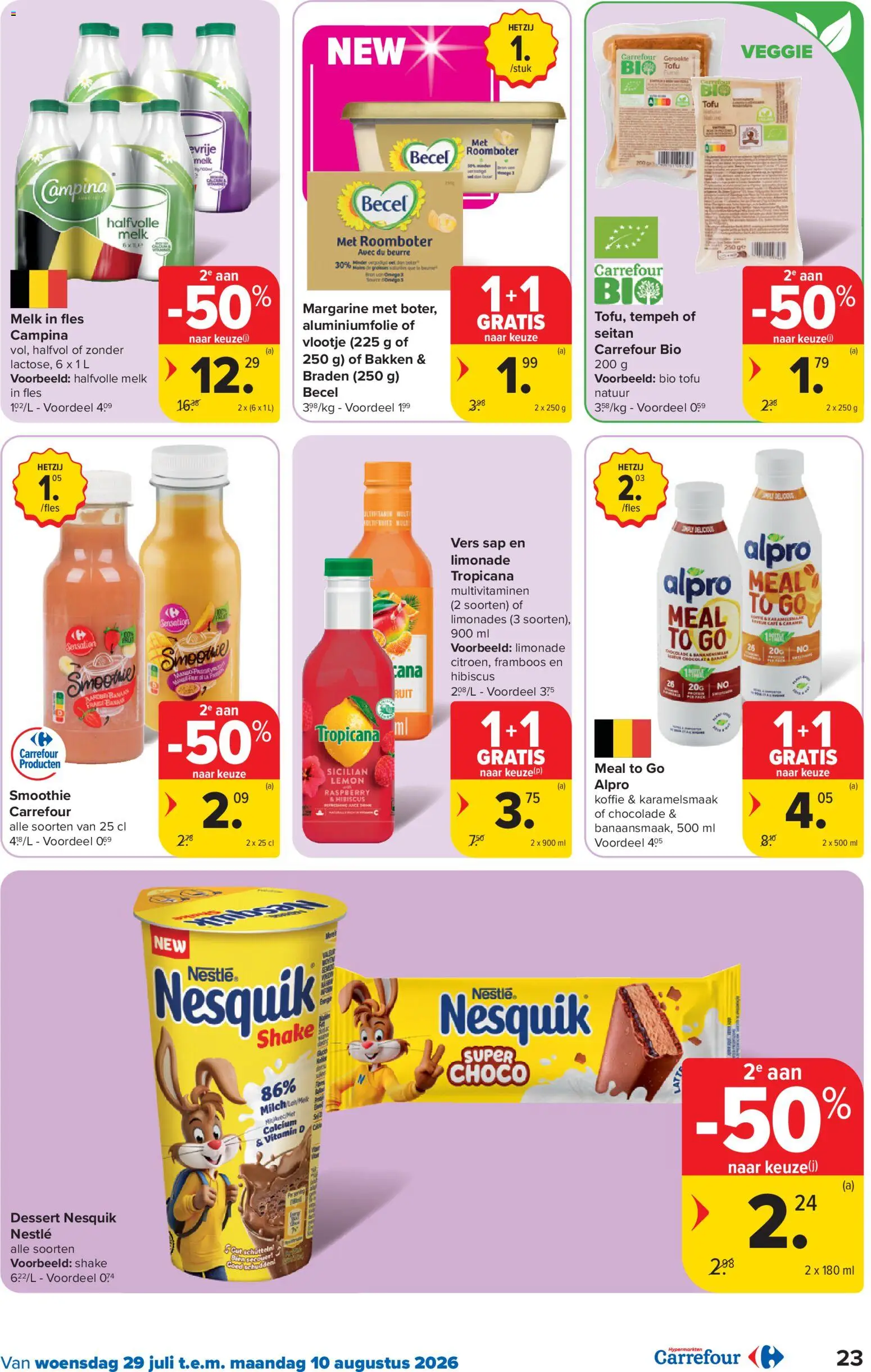 {H1} | Pagina: 23 | Producten: Sap, Halfvolle Melk, Melk, Mes
