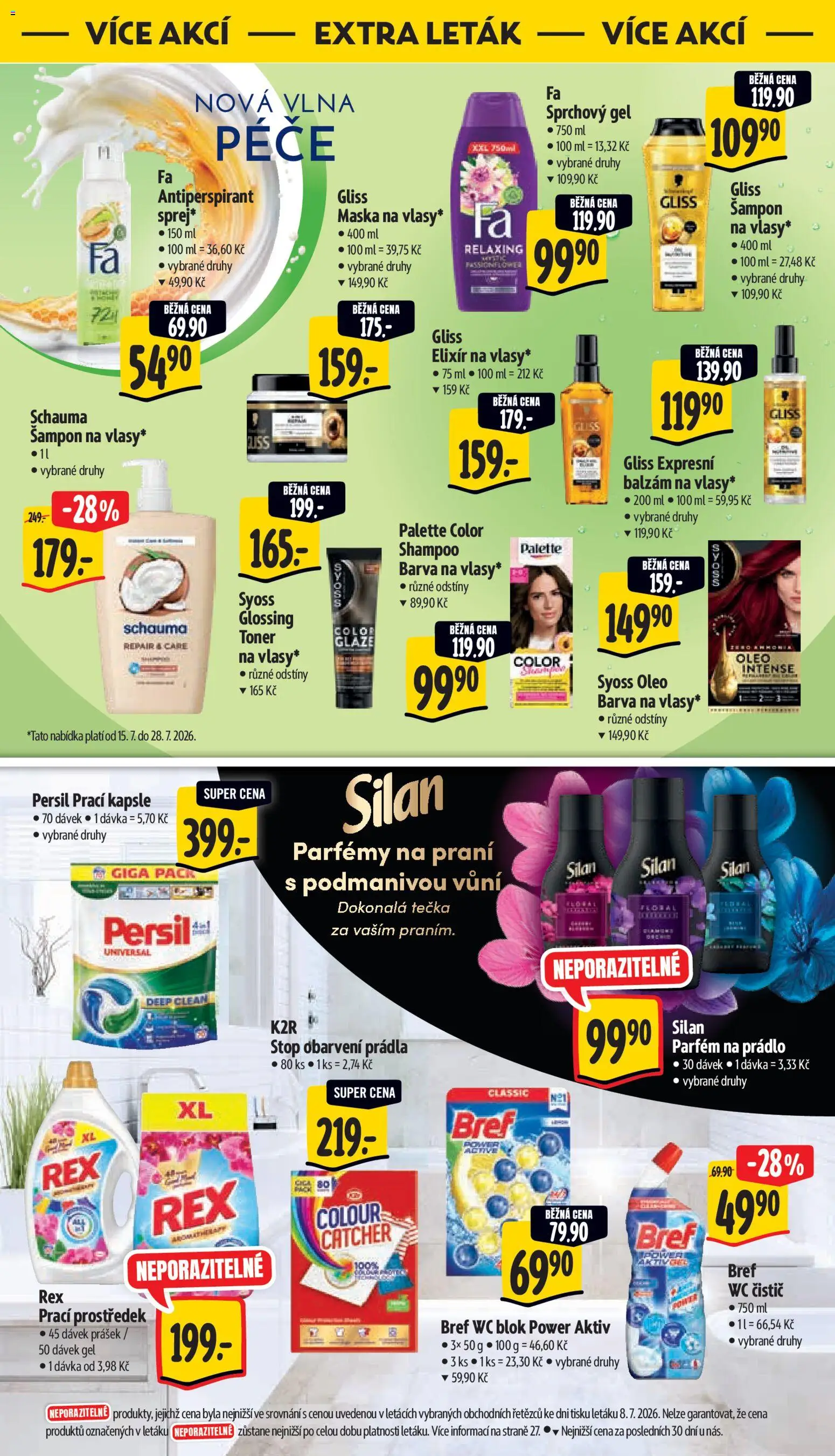 Albert leták - Hypermarket od 15.07.2026 | Strana: 50 | Produkty: Syoss, Sprchový gel, Blok, Persil