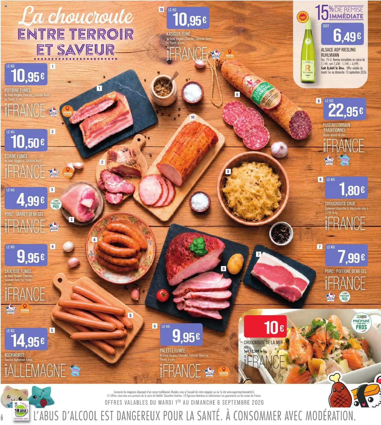 {H1} | Page: 6 | Produits: Choucroute, Saucisse, Porc, Choucroute cuite