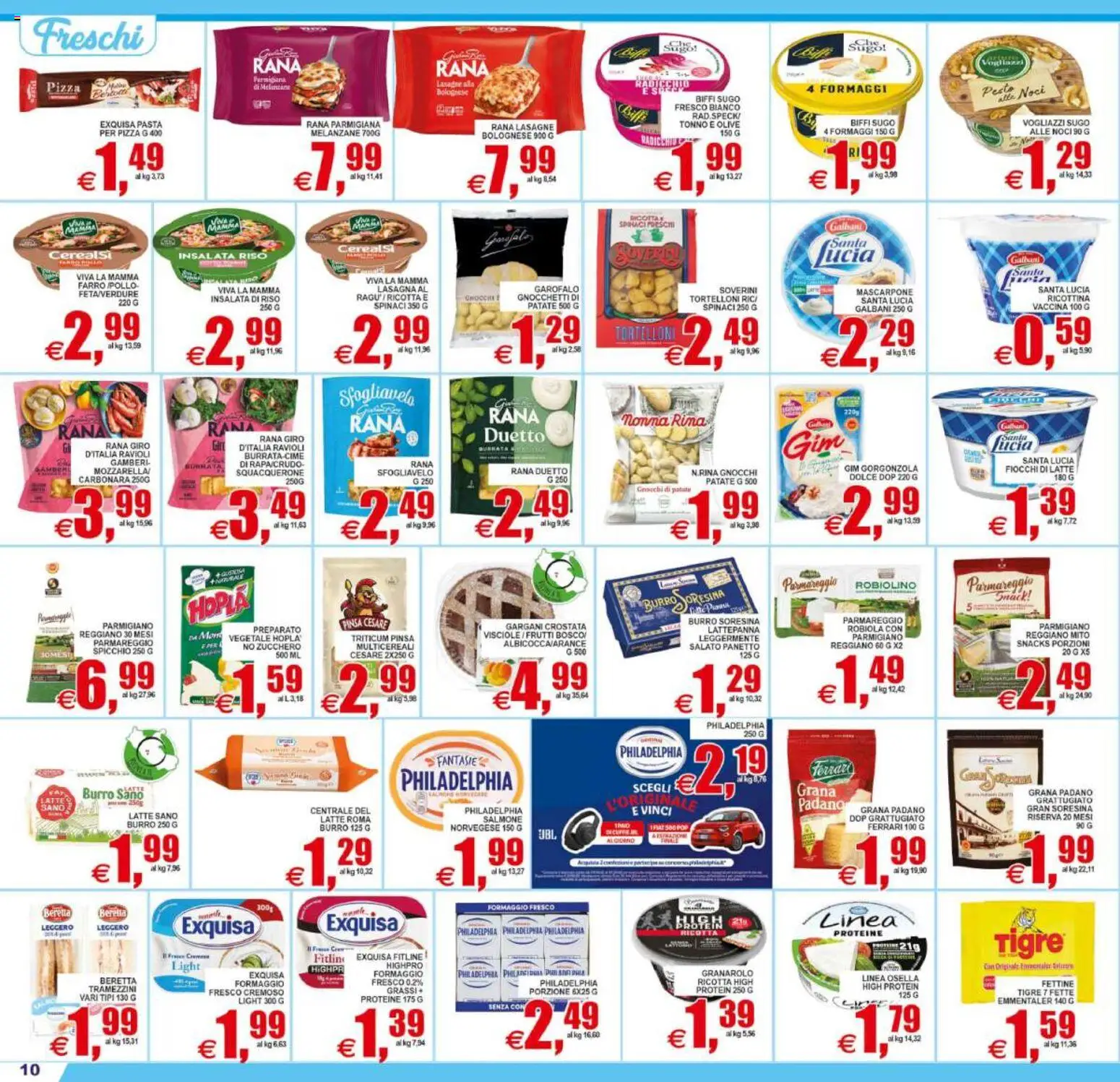 Volantino Pewex del 31/07/2026 | Pagina: 10 | Prodotti: Insalata, Latte, Lasagna, Grana Padano