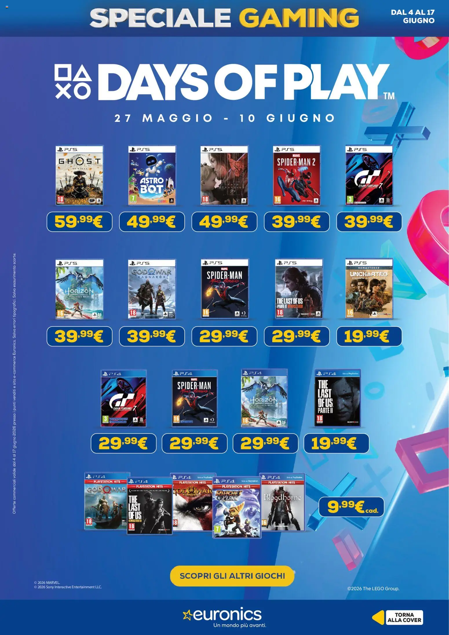 Volantino Euronics del 04.06.2026 | Pagina: 4 | Prodotti: The, Playstation