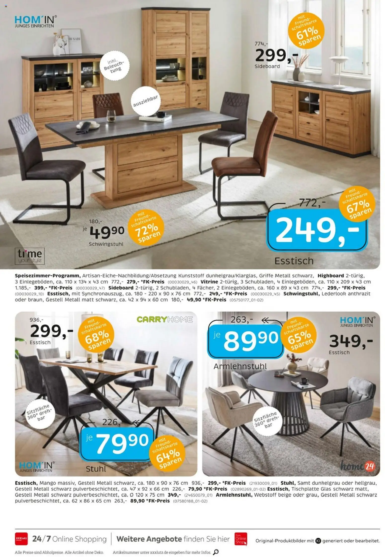 XXXLutz Junges Wohnen – gültig ab 24.10.2026 | Seite: 13 | Produkte: Sideboard, HIghboard, Esstisch, Mango