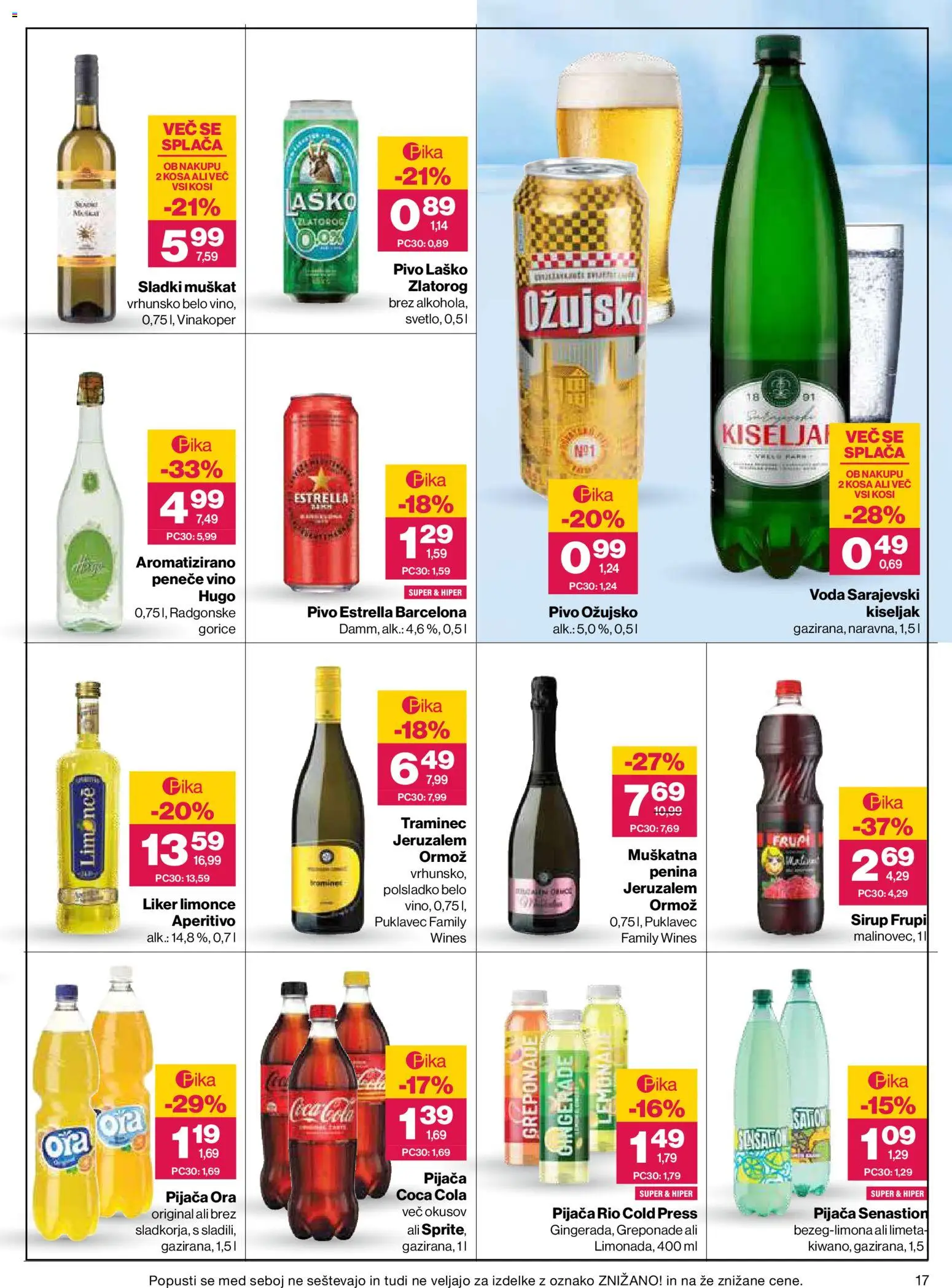 Novi Mercator katalog ponudbe – veljaven od 13.08.2026 | Stran: 17 | Izdelki: Limeta, Med, Sirup, Vino