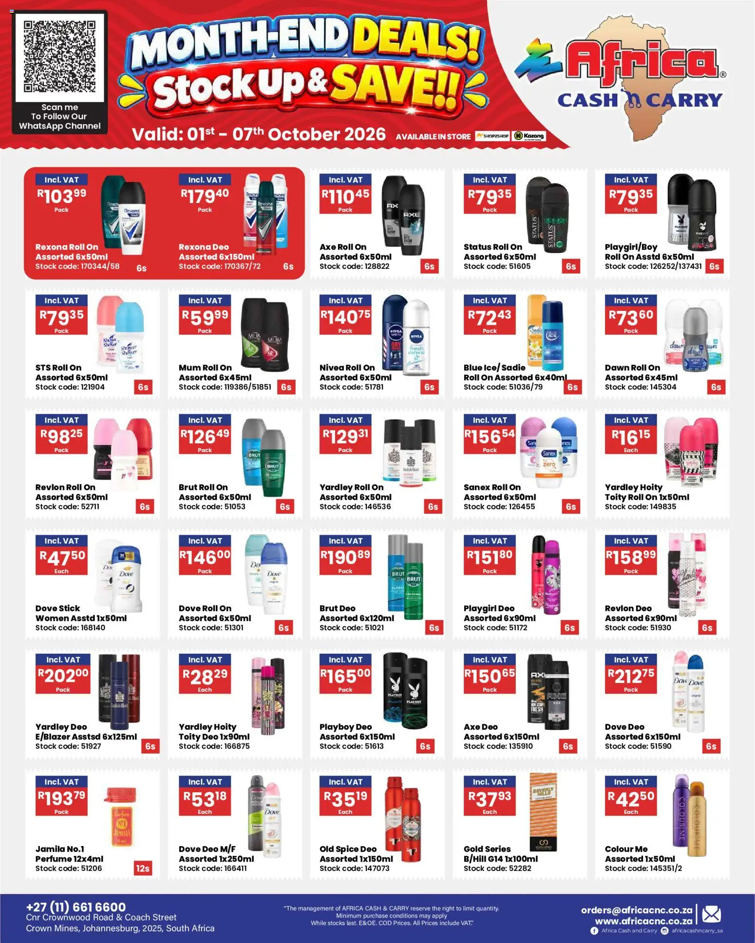 New Africa Cash & Carry catalogue – valid from 01/10/2026 | Page: 6 | Products: Perfume, Stock