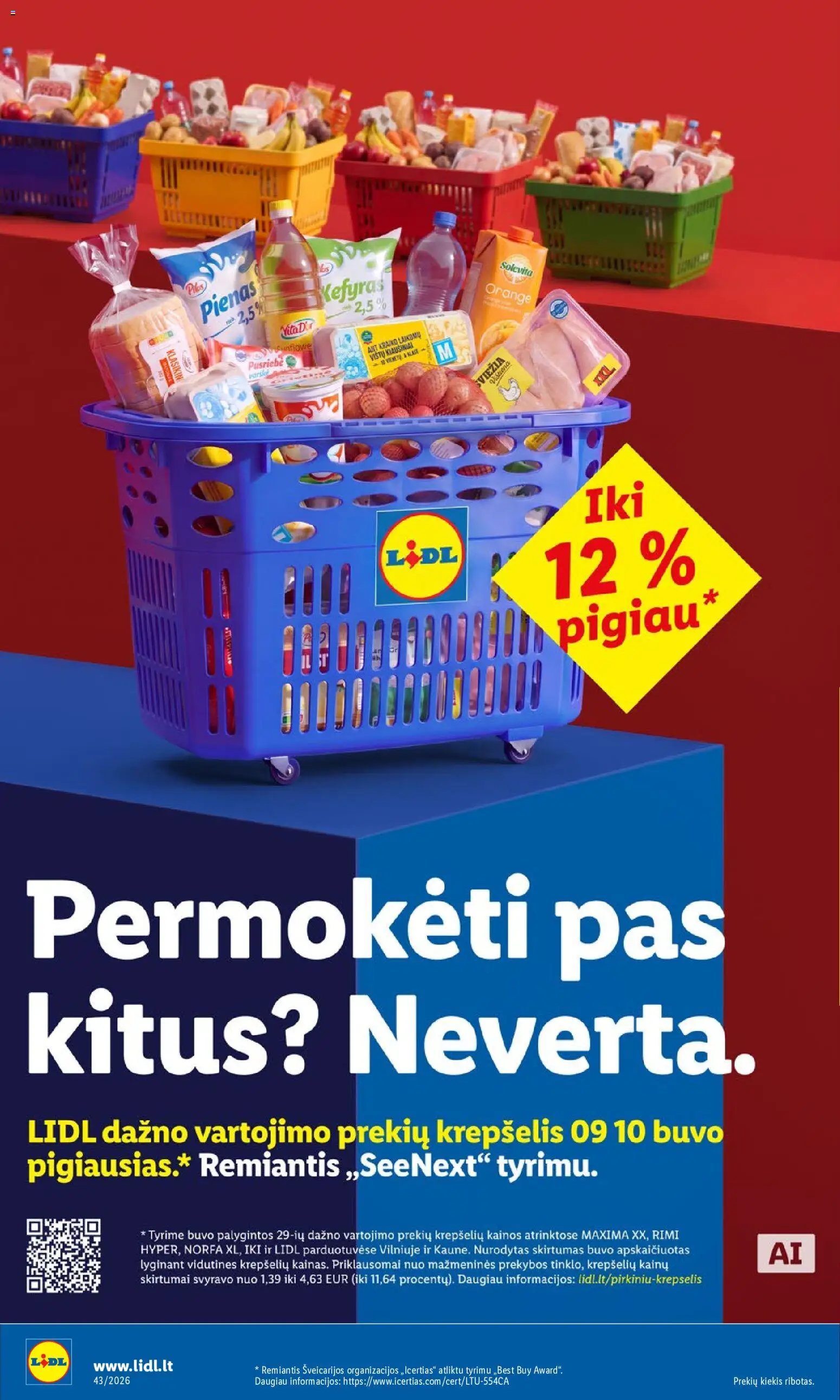LIDL akcijos nuo 2026.10.19 | Puslapis: 6 | Prekių: Pienas, Krepšelis