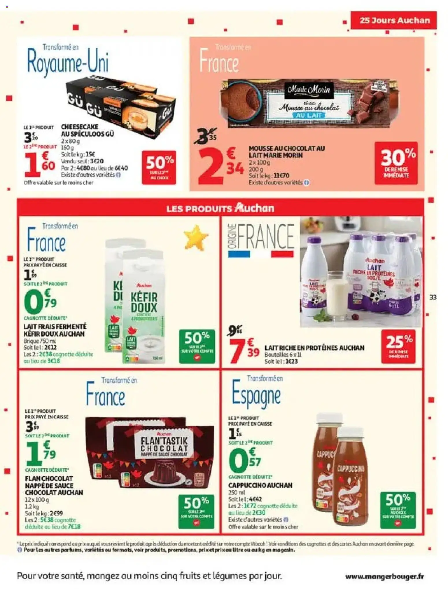 {H1} | Page: 33 | Produits: Cappuccino, Kefir, Mousse, Chocolat