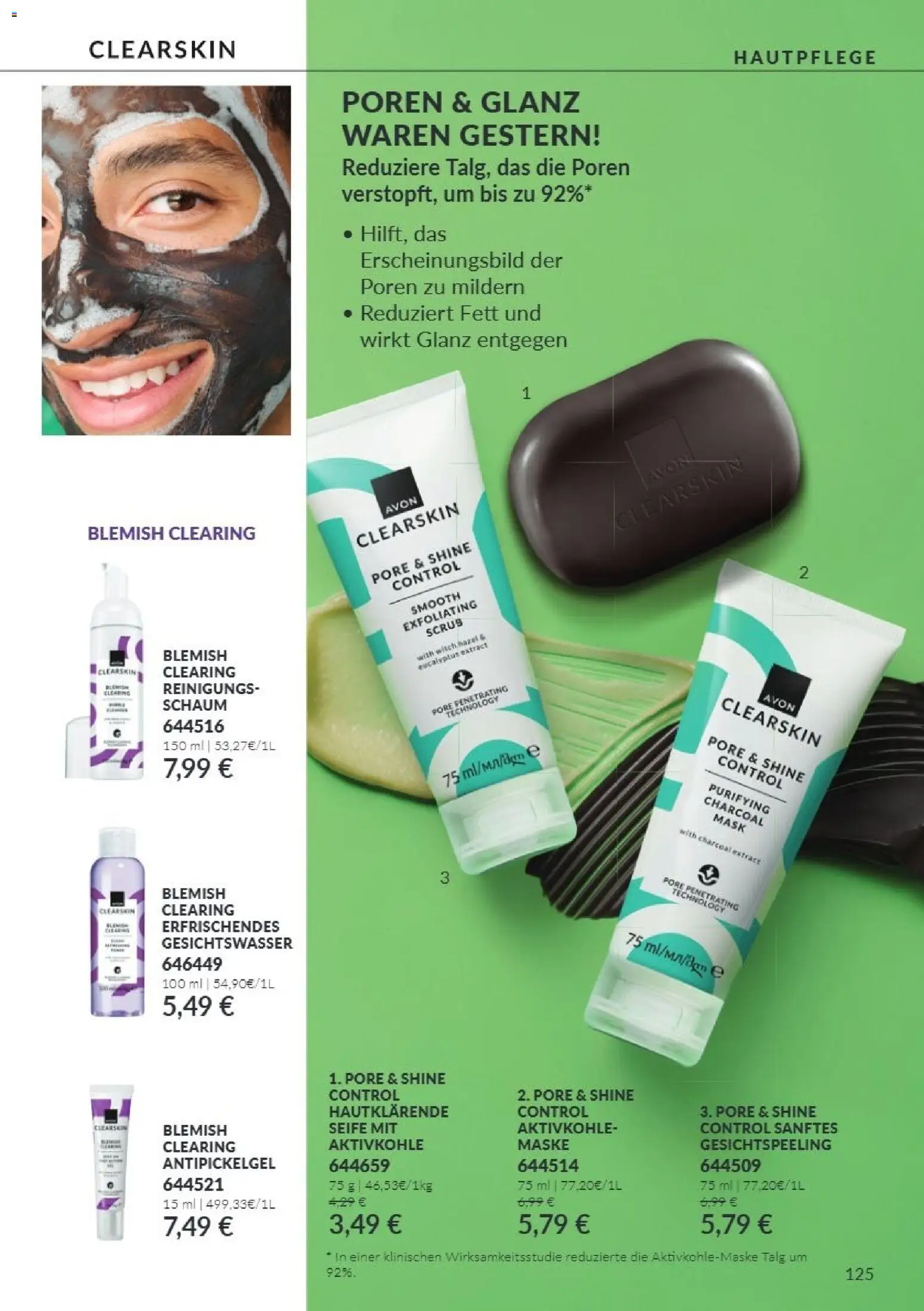 AVON Katalog Oktober 2026 – gültig ab 01.10.2026 | Seite: 125 | Produkte: Maske, Seife, Aktivkohle Maske