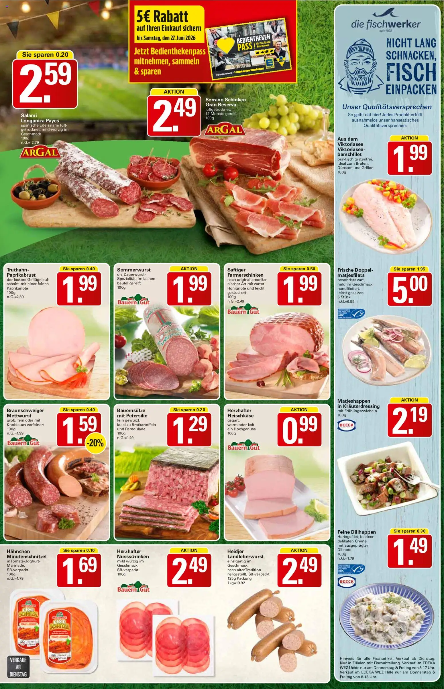 WEZ Prospekt – gültig ab 08.06.2026 | Seite: 9 | Produkte: Creme, Knoblauch, Petersilie, Serrano schinken