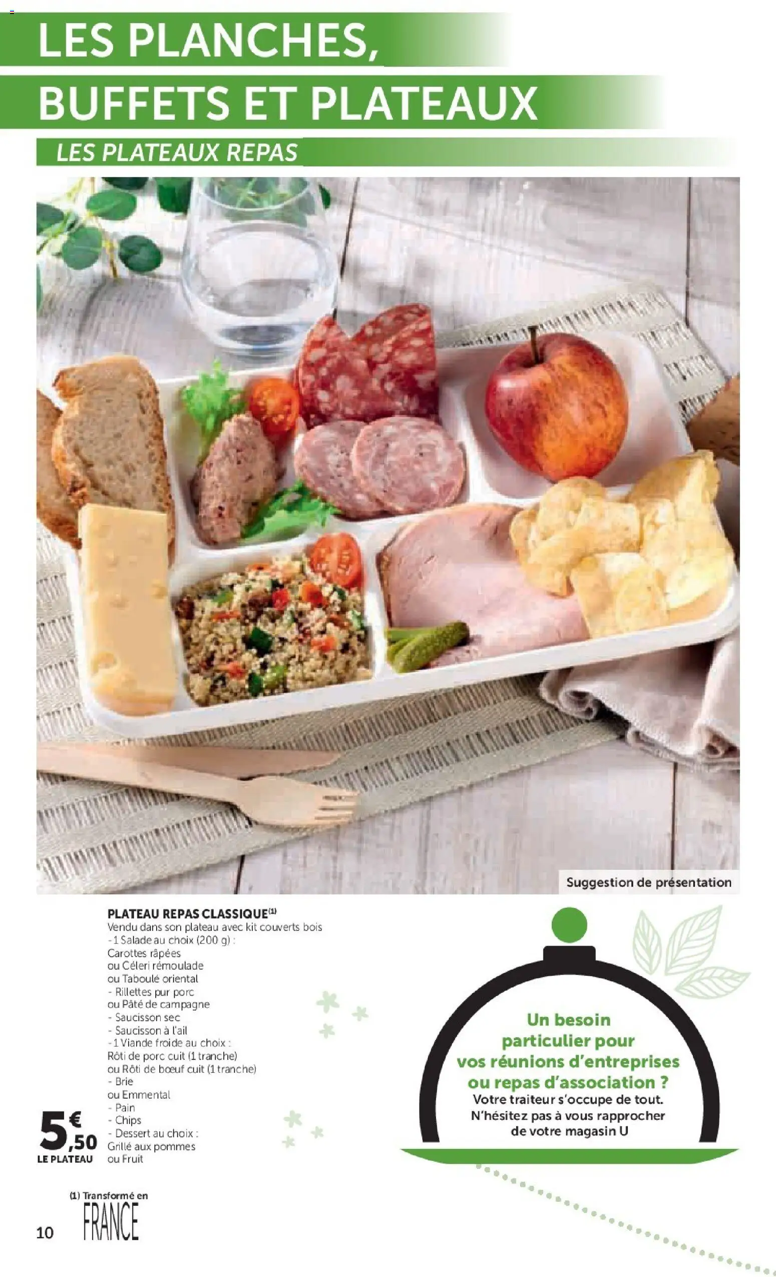 {H1} | Page: 10 | Produits: Emmental, Viande, Porc, Chips