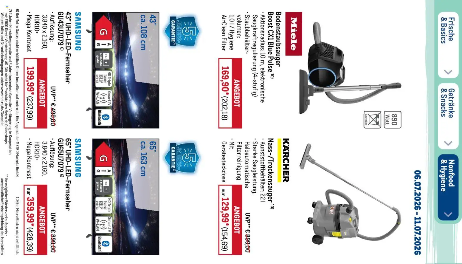 Metro Prospekt – gültig ab 06.07.2026 | Seite: 50 | Produkte: Miele, Samsung