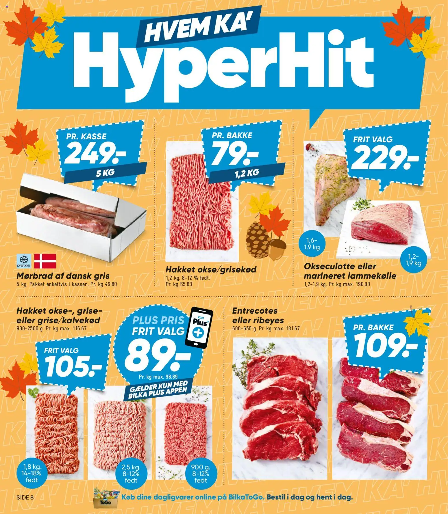 Bilka tilbudsavis – gyldig fra 25/09/2026 | Side: 8 | Produkter: Dagligvarer, Lammekølle