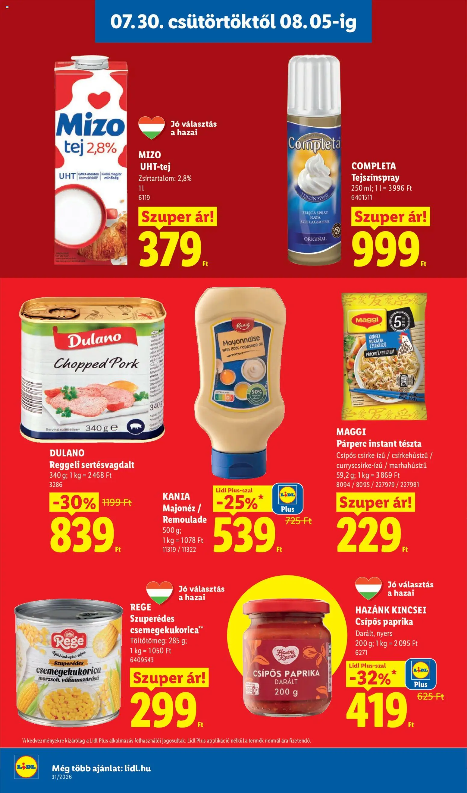 Lidl akciós ujság - amely érvényes a következő dátumtól: 2026.07.30. | Oldal: 14