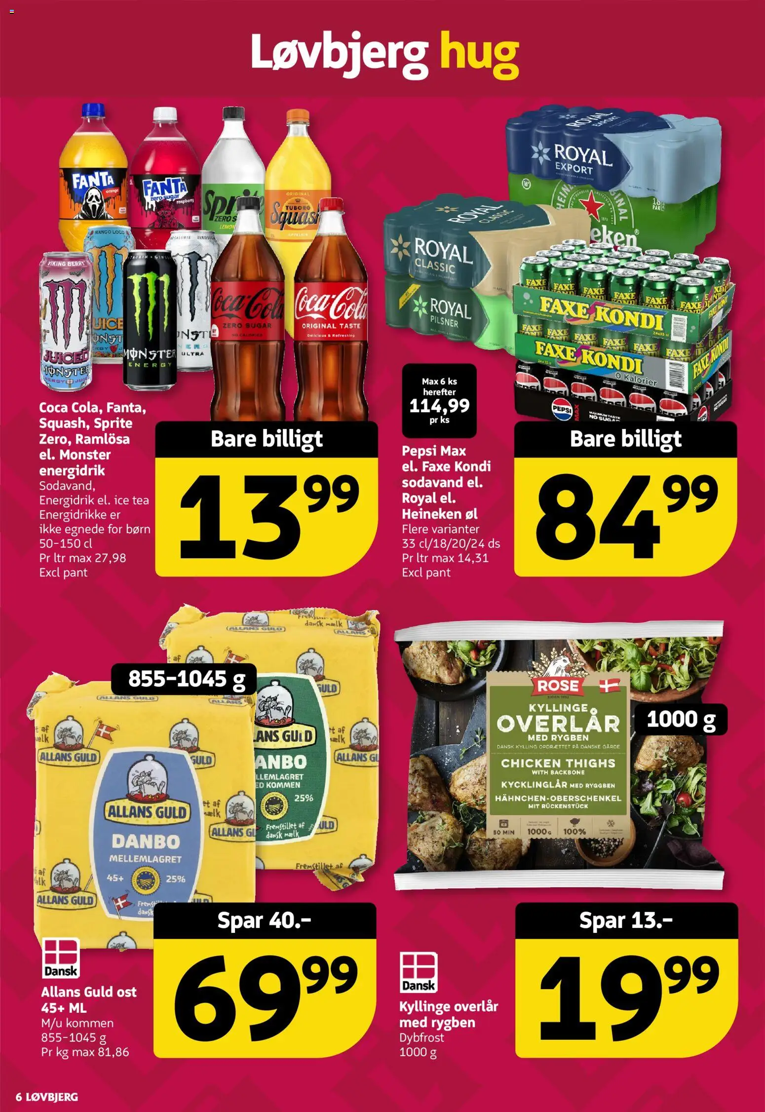 Løvbjerg tilbudsavis – gyldig fra 25/09/2026 | Side: 6 | Produkter: Øl, Faxe Kondi, Pepsi, Pepsi Max