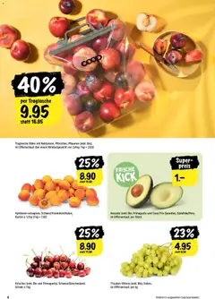 Kirschen (exkl. Bio und Primagusto), Schweiz/Griechenland, Schale à 1kg, Kirschen (exkl. Bio und Primagusto), Schweiz/Griechenland, Schale à 1kg ab 09.07.2026 gültig | Seite: 2 | Produkte: Kirschen, Avocado