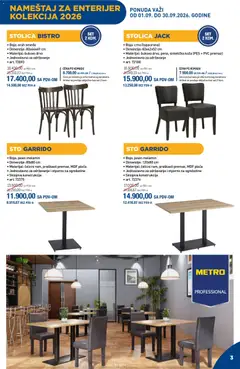 Metro katalog Enterijer kolekcija - pregled Metro kataloga - važi od 01.09.2026 | Strana: 3 | Proizvode: Sto, Stolica, Orah